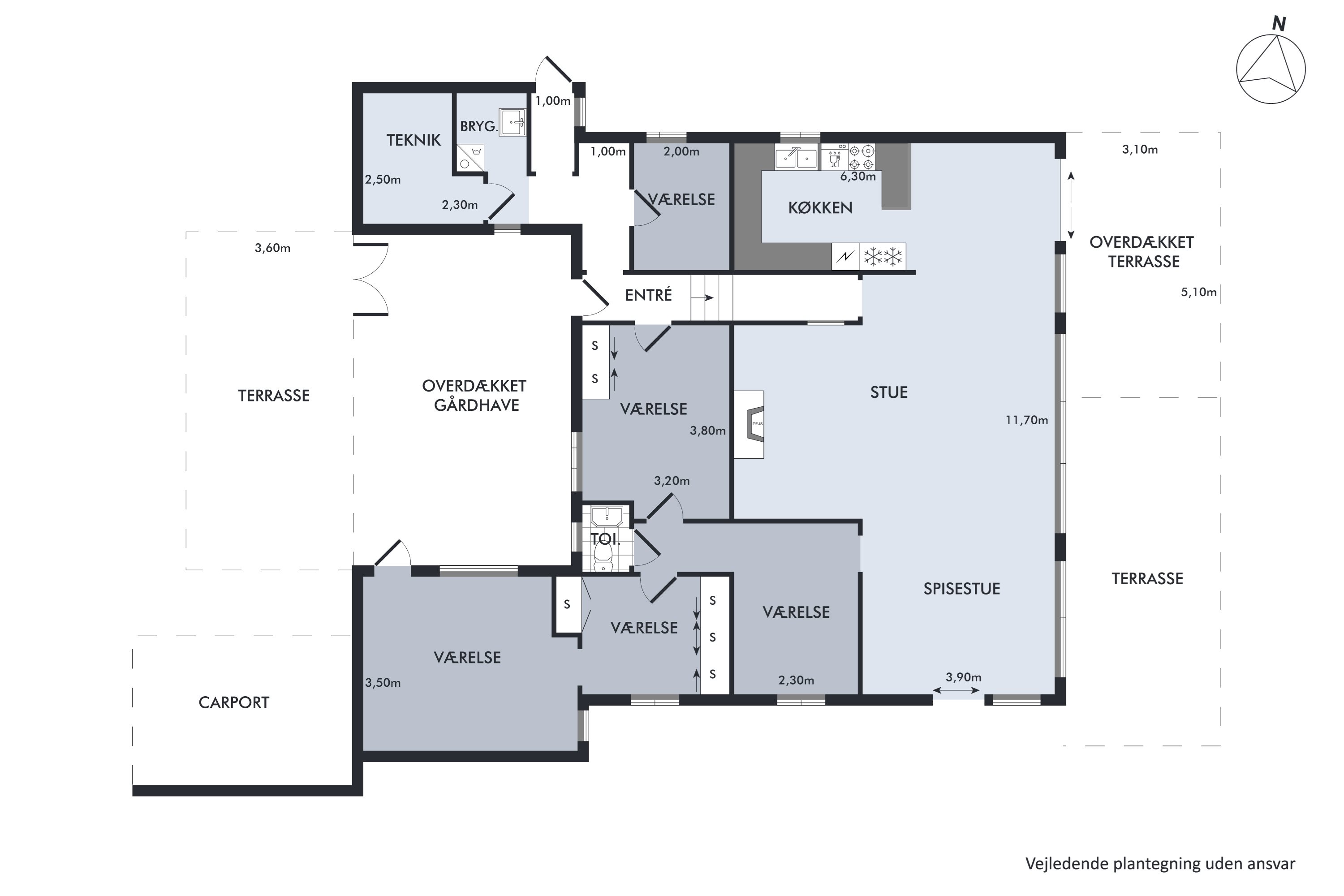 Plantegninger billede af Niels Pedersensvej 25, 2670 Greve