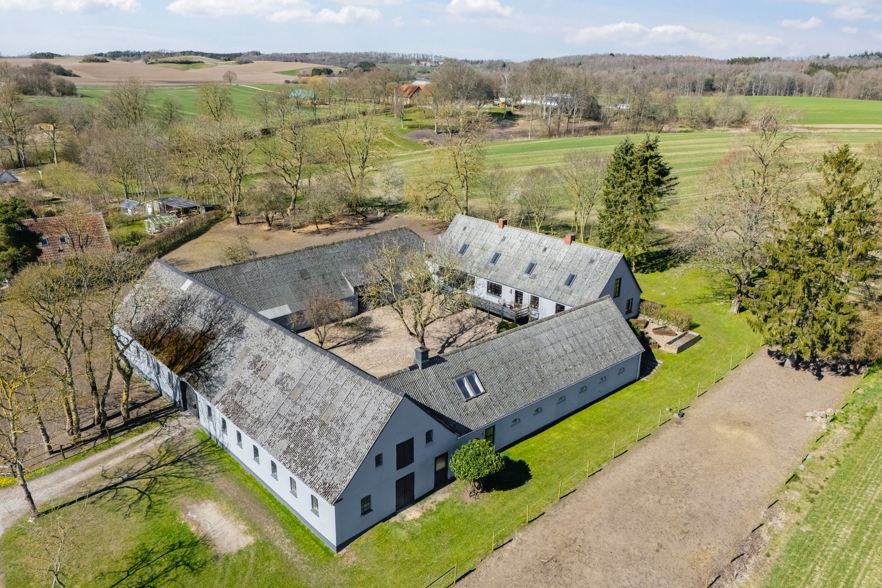 Fremhævet luftfoto billede i fuldskærmstilstand. Billede af Nyrupvej 23, Nyrup, 4350 Ugerløse