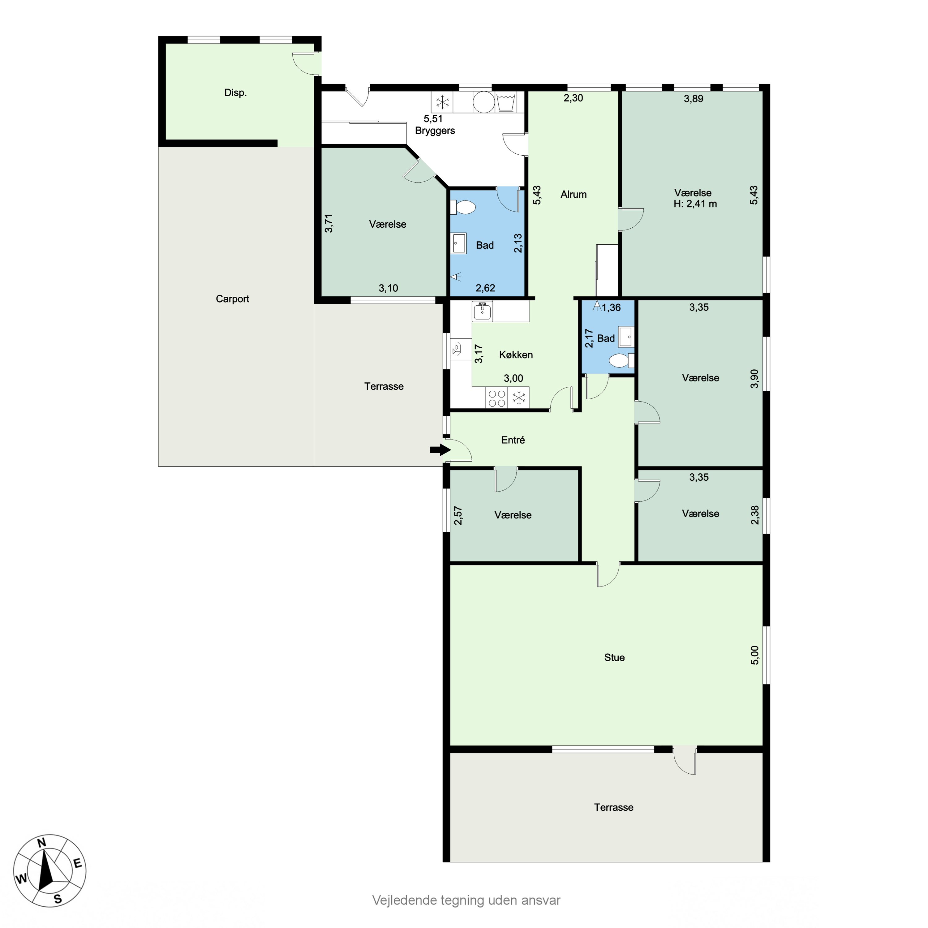 Plantegninger billede af Havkærvej 55, 8381 Tilst