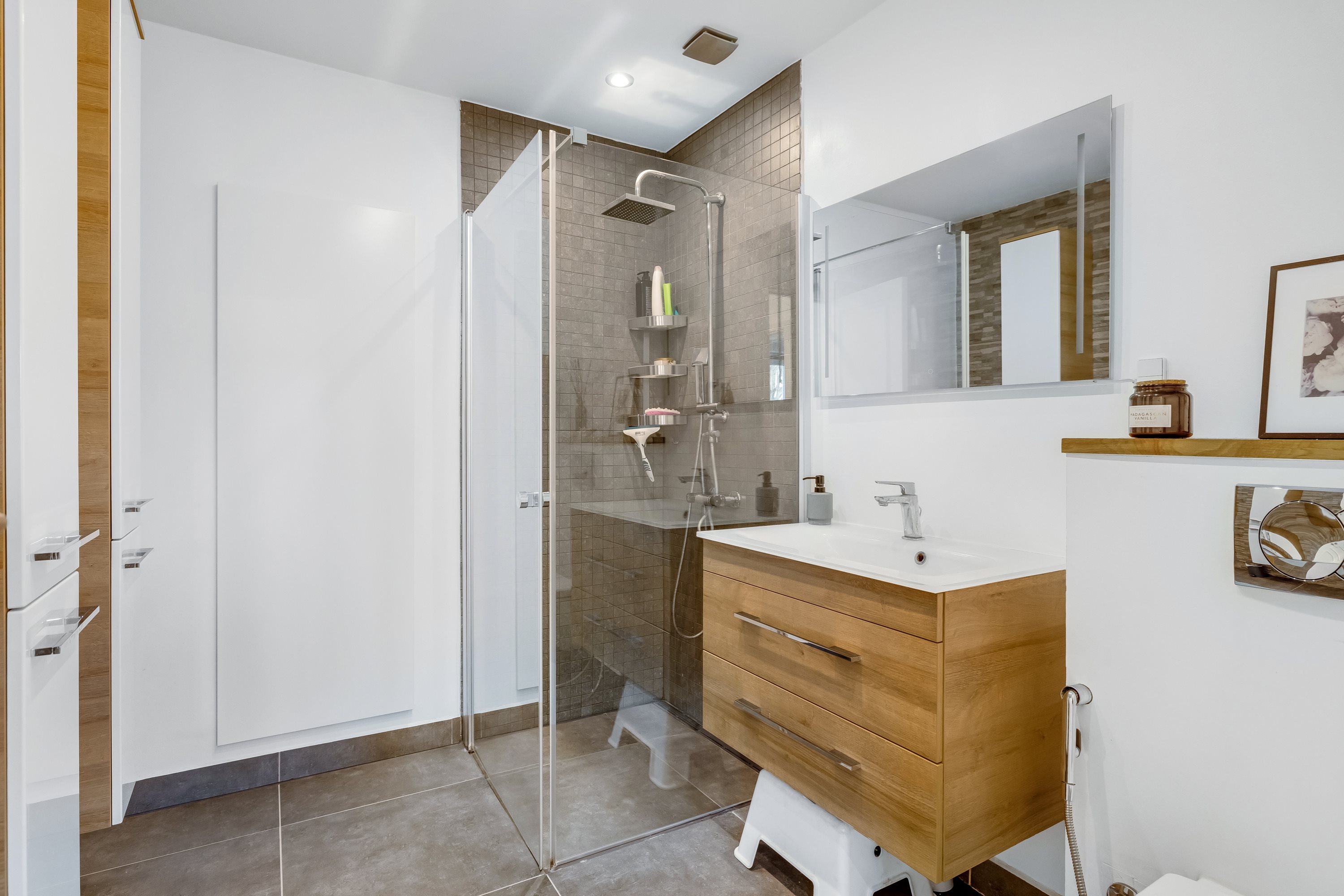 Fremhævet badeværelse billede i fuldskærmstilstand. Billede af Havkærvej 55, 8381 Tilst