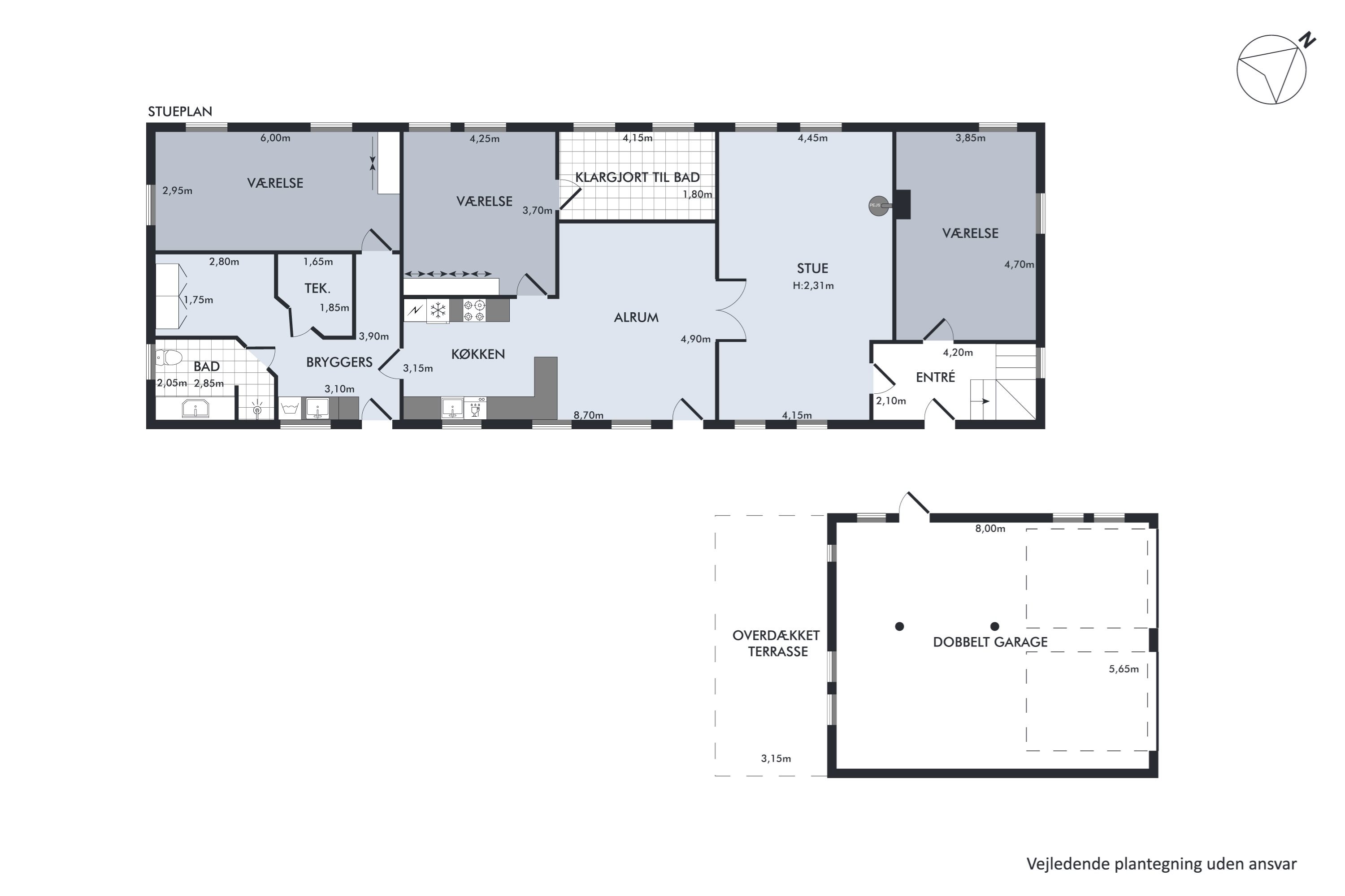Plantegninger billede af Birkestien 2, Mellerup, 8930 Randers NØ