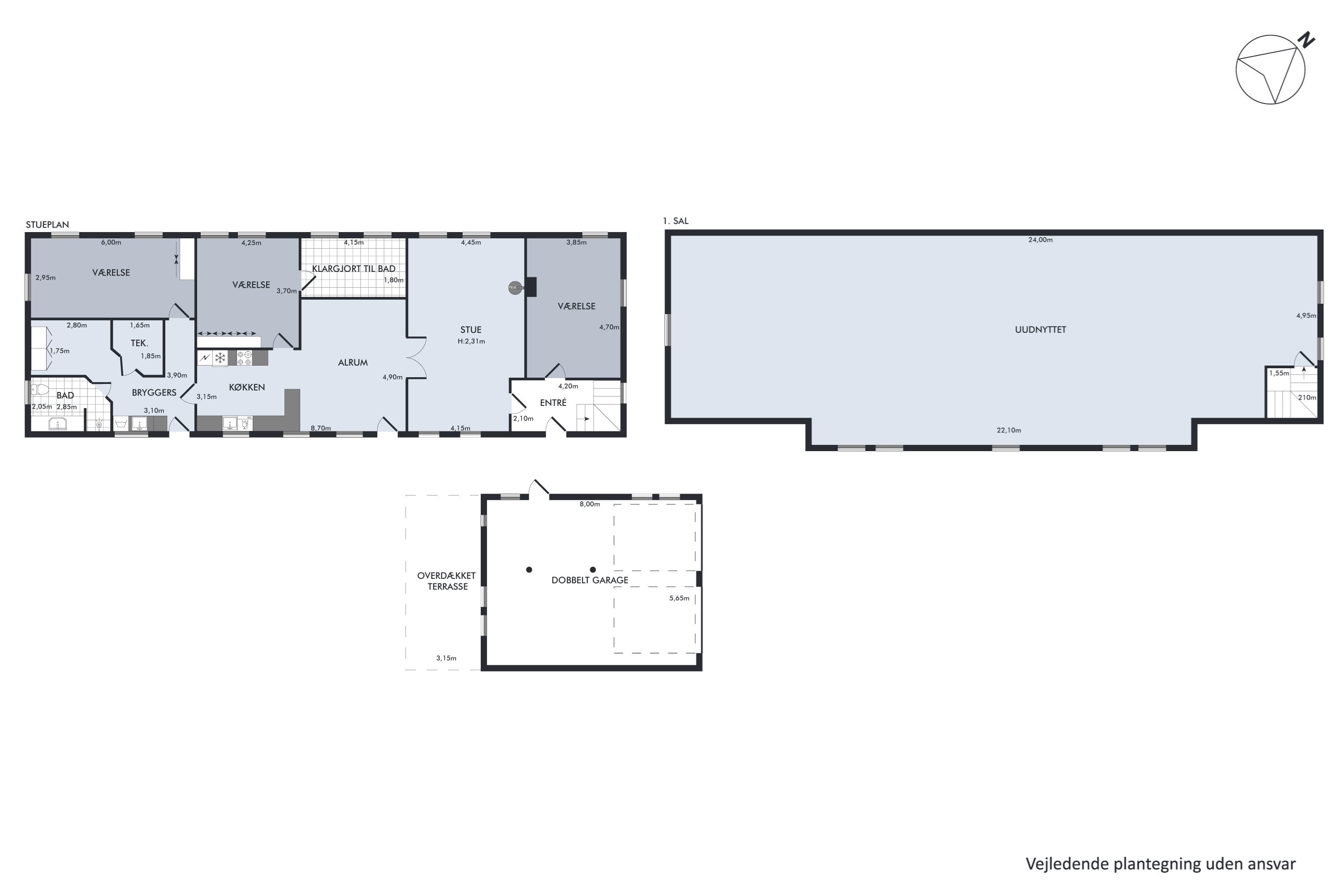 Plantegninger billede af Birkestien 2, Mellerup, 8930 Randers NØ