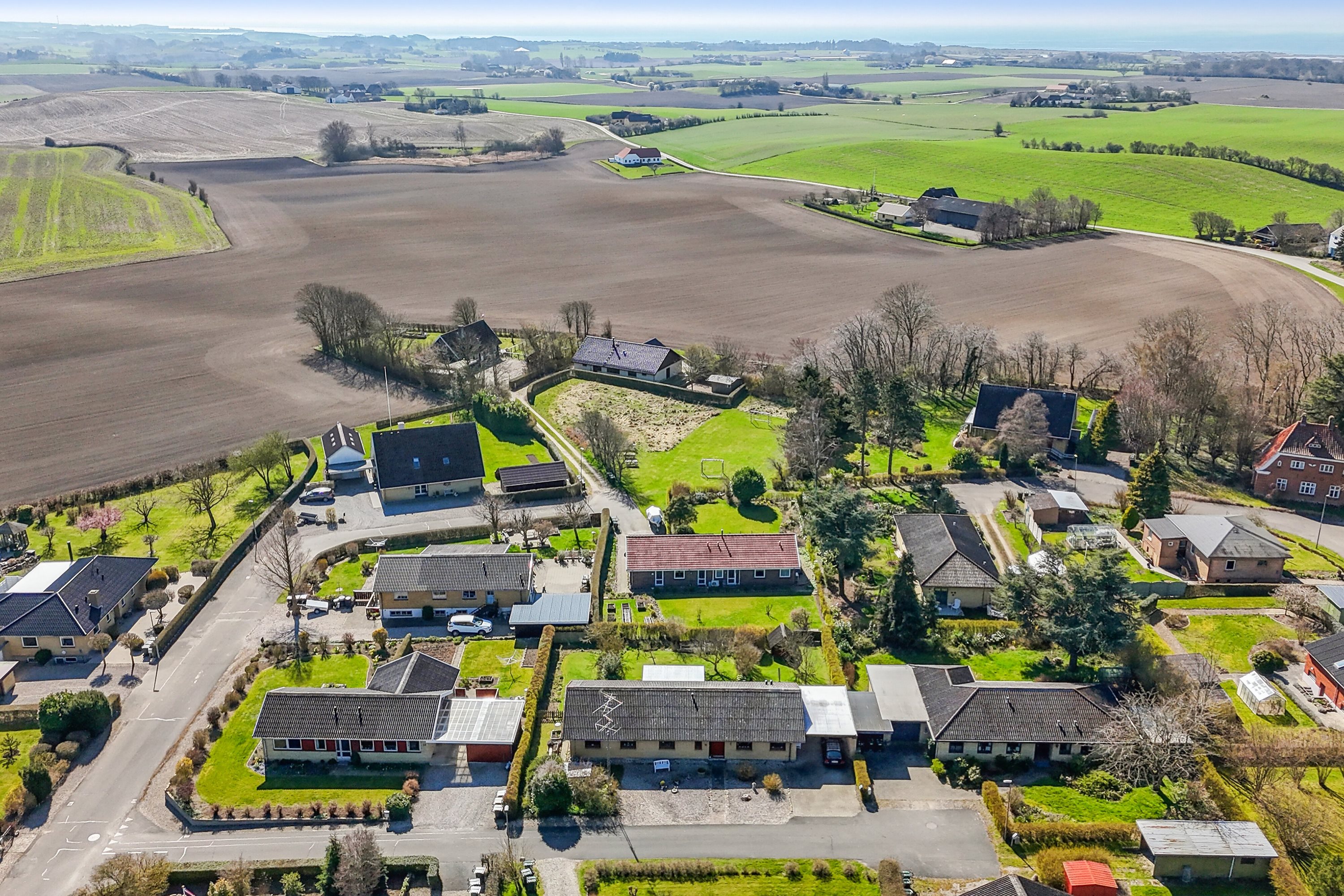 Fremhævet luftfoto billede i fuldskærmstilstand. Billede af Pilehaven 10, Tryggelev, 5932 Humble