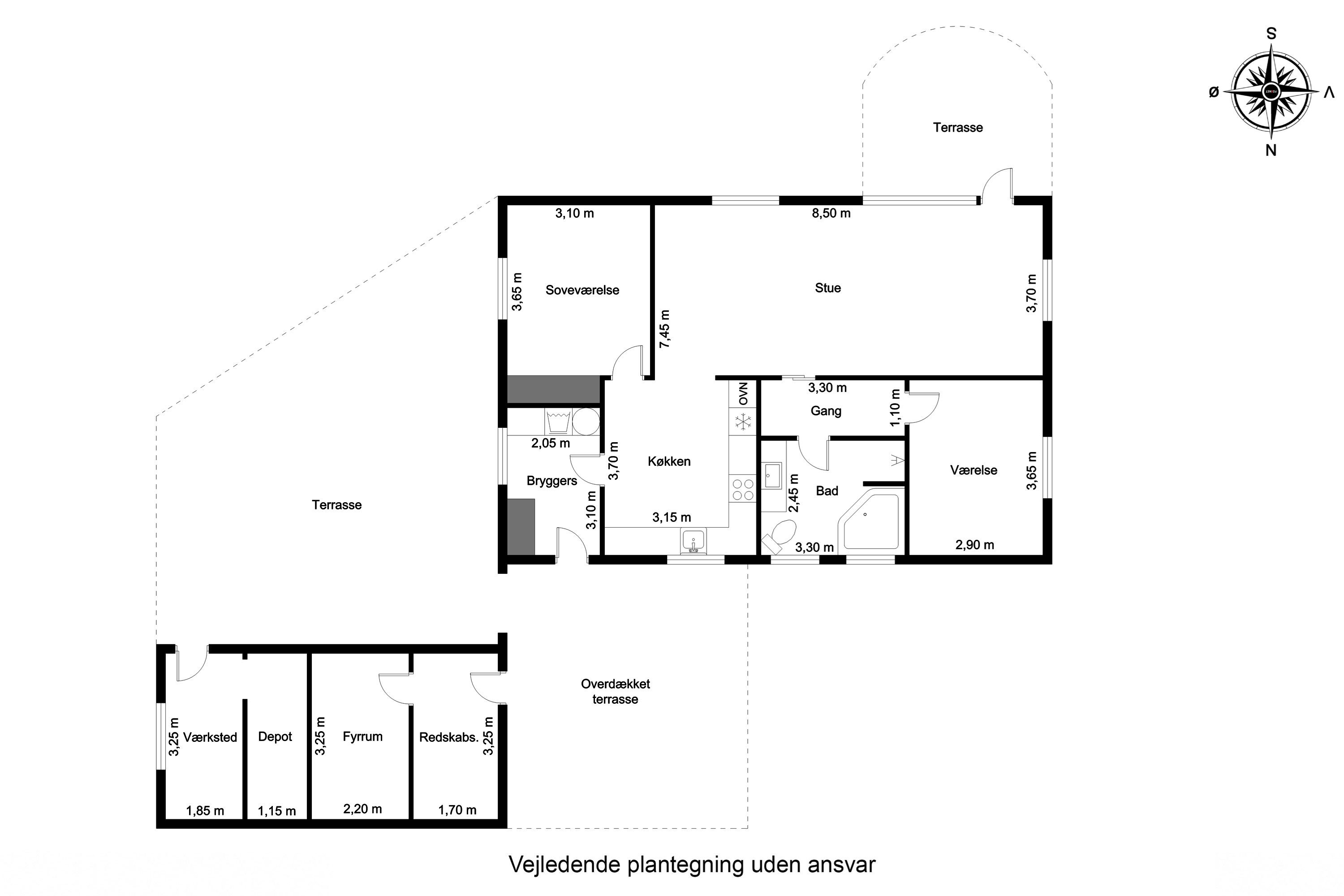 Plantegninger billede af Langgade 49, Donslund, 7250 Hejnsvig