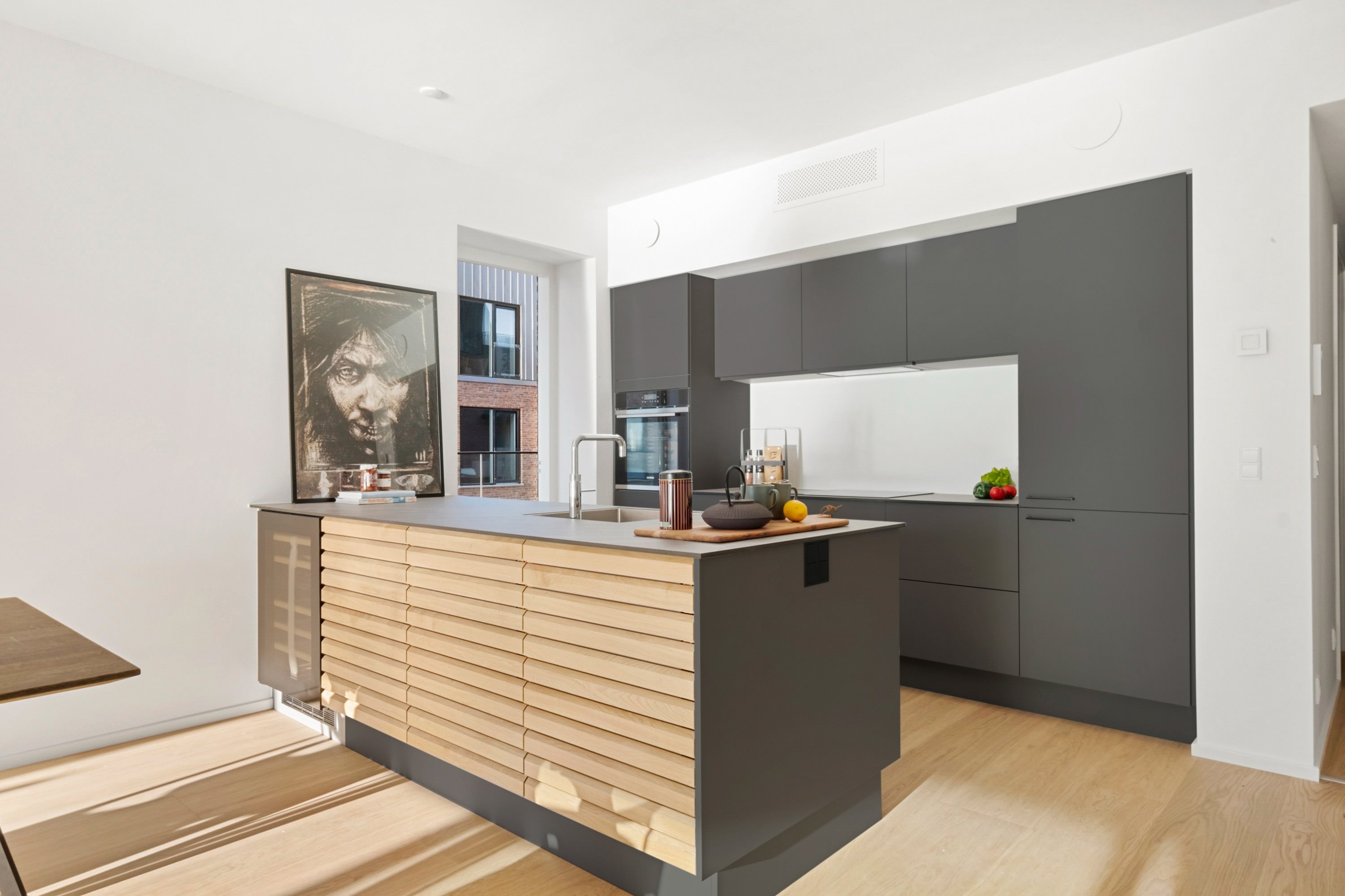 Fremhævet køkken billede i fuldskærmstilstand. Billede af Stigsborg Brygge 161, 4. th., 9400 Nørresundby