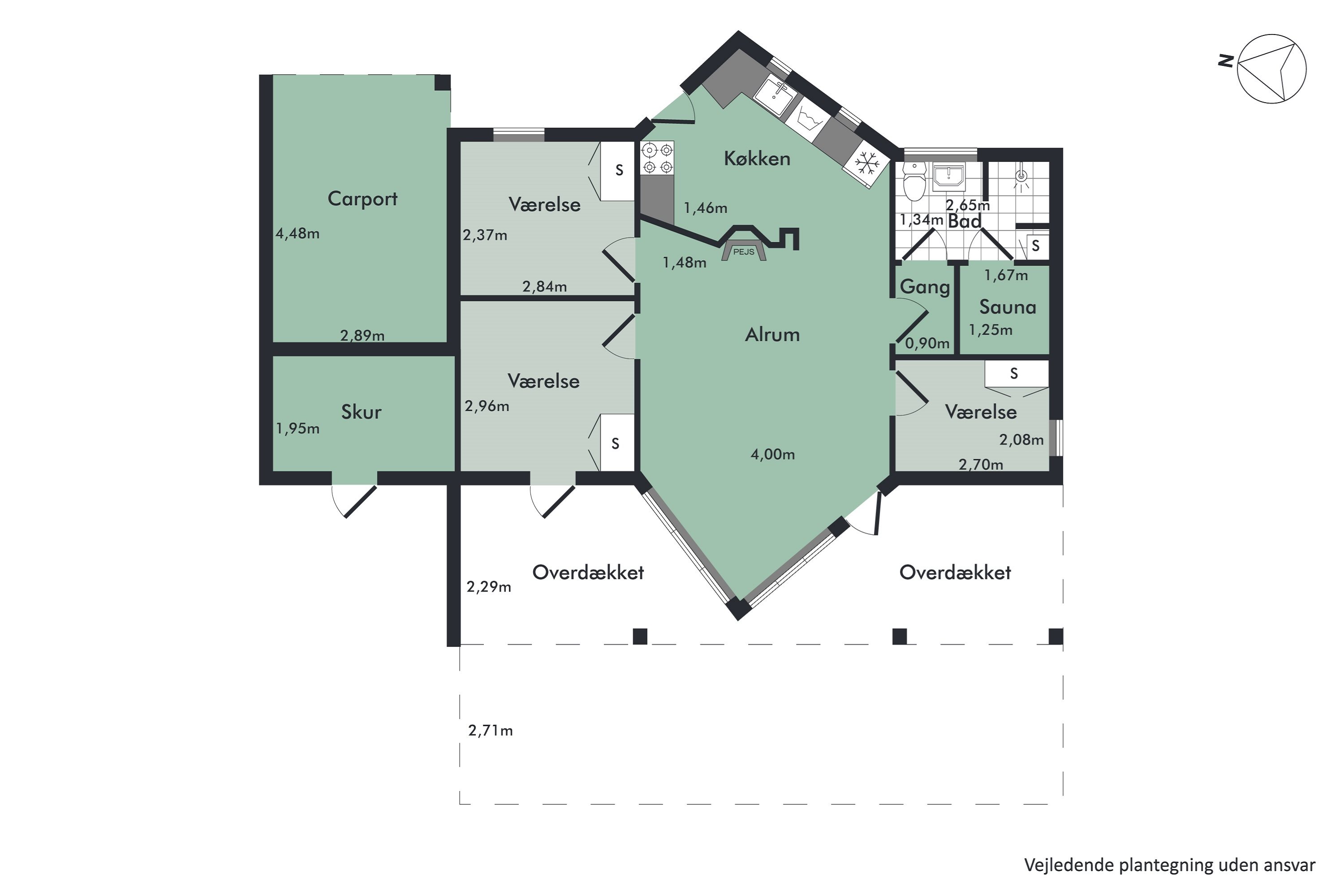 Plantegninger billede af Sletten 81, Odde, 9560 Hadsund