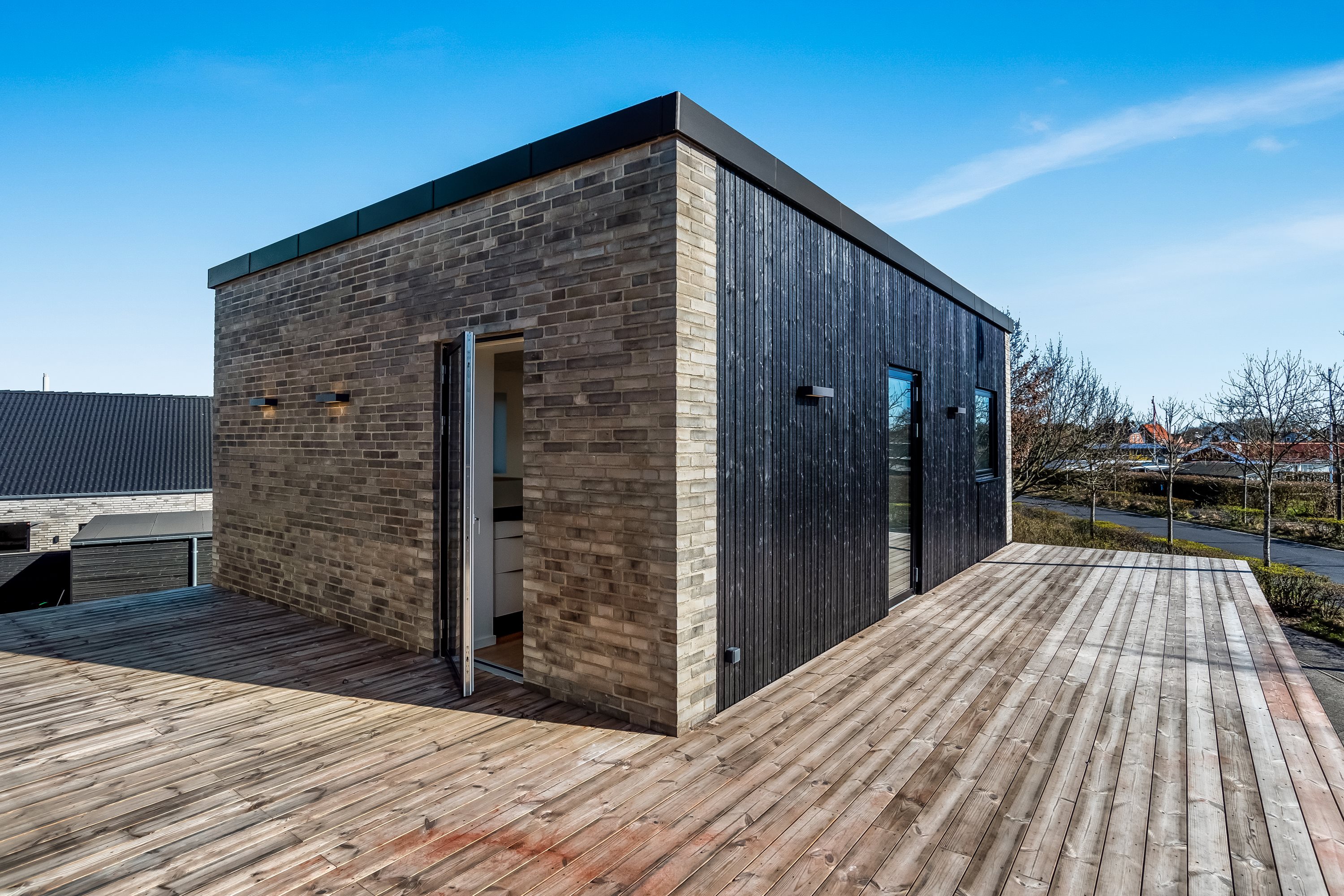 Fremhævet tagterrasse billede i fuldskærmstilstand. Billede af Krimpendam 7B, 7500 Holstebro