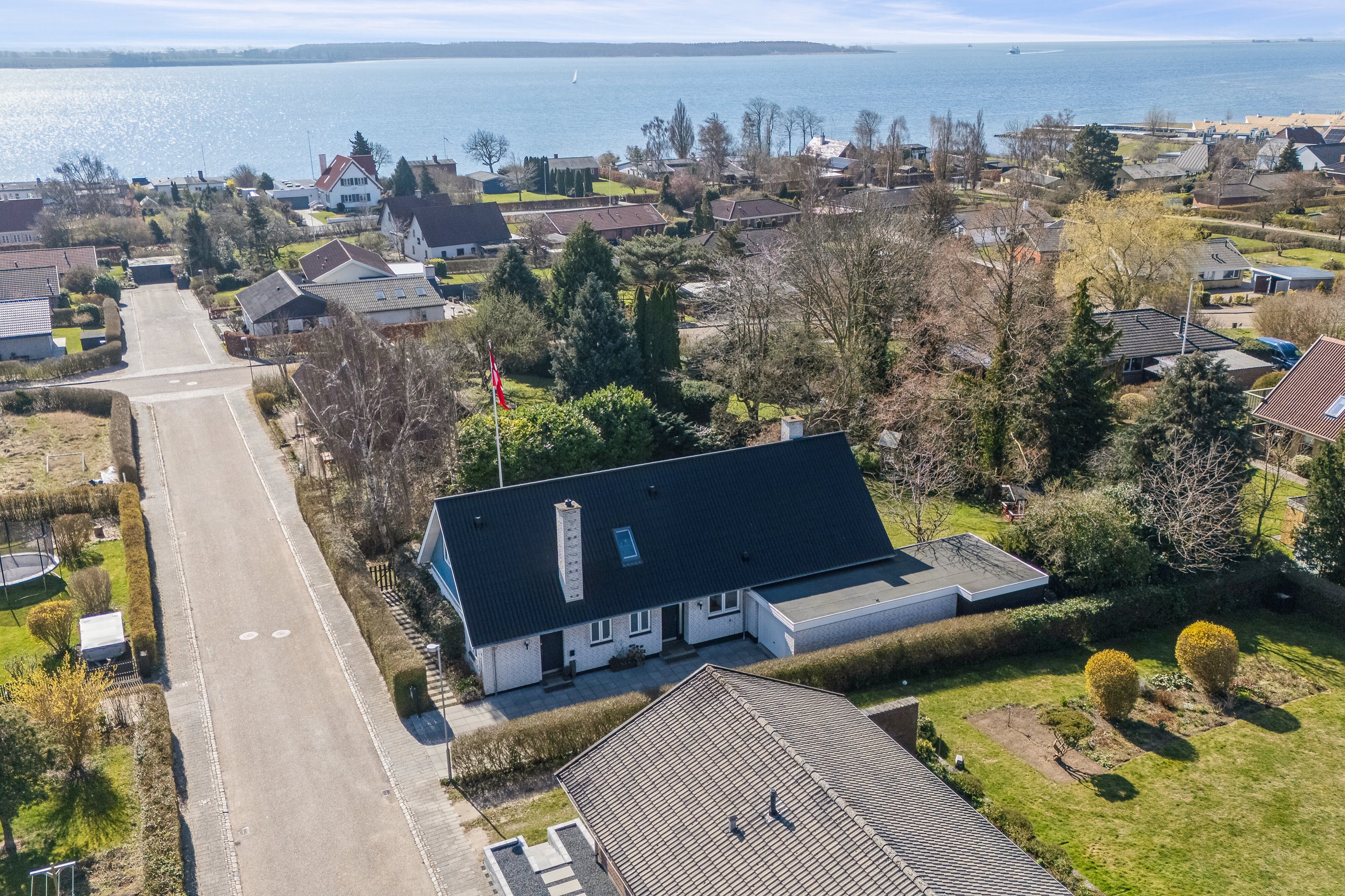 Fremhævet luftfoto billede i fuldskærmstilstand. Billede af Stenbukken 16, 5700 Svendborg