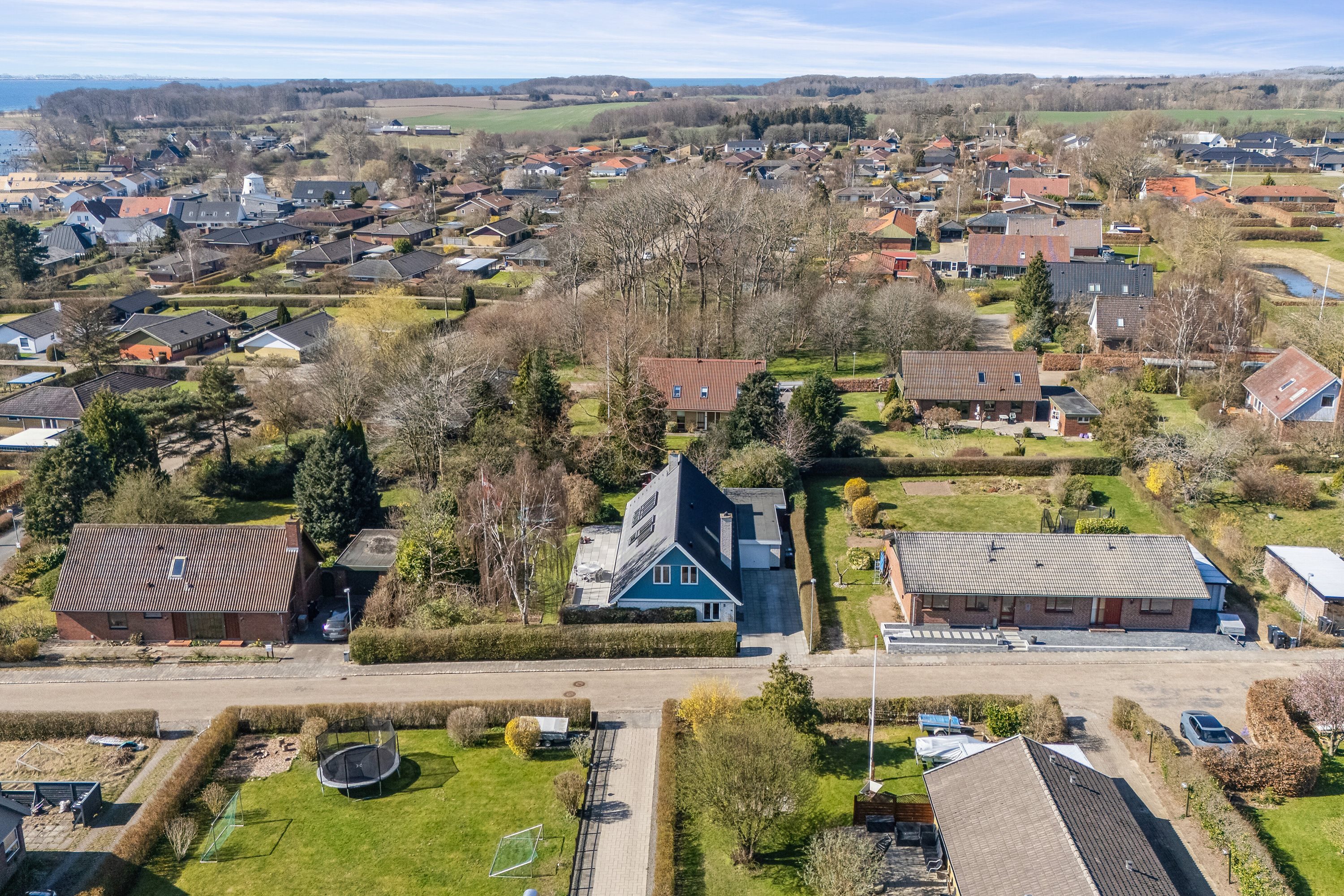 Fremhævet luftfoto billede i fuldskærmstilstand. Billede af Stenbukken 16, 5700 Svendborg