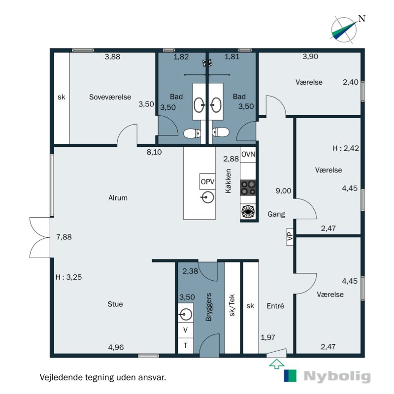 Plantegninger billede af Strandvænget 22, Saksild Str, 8300 Odder