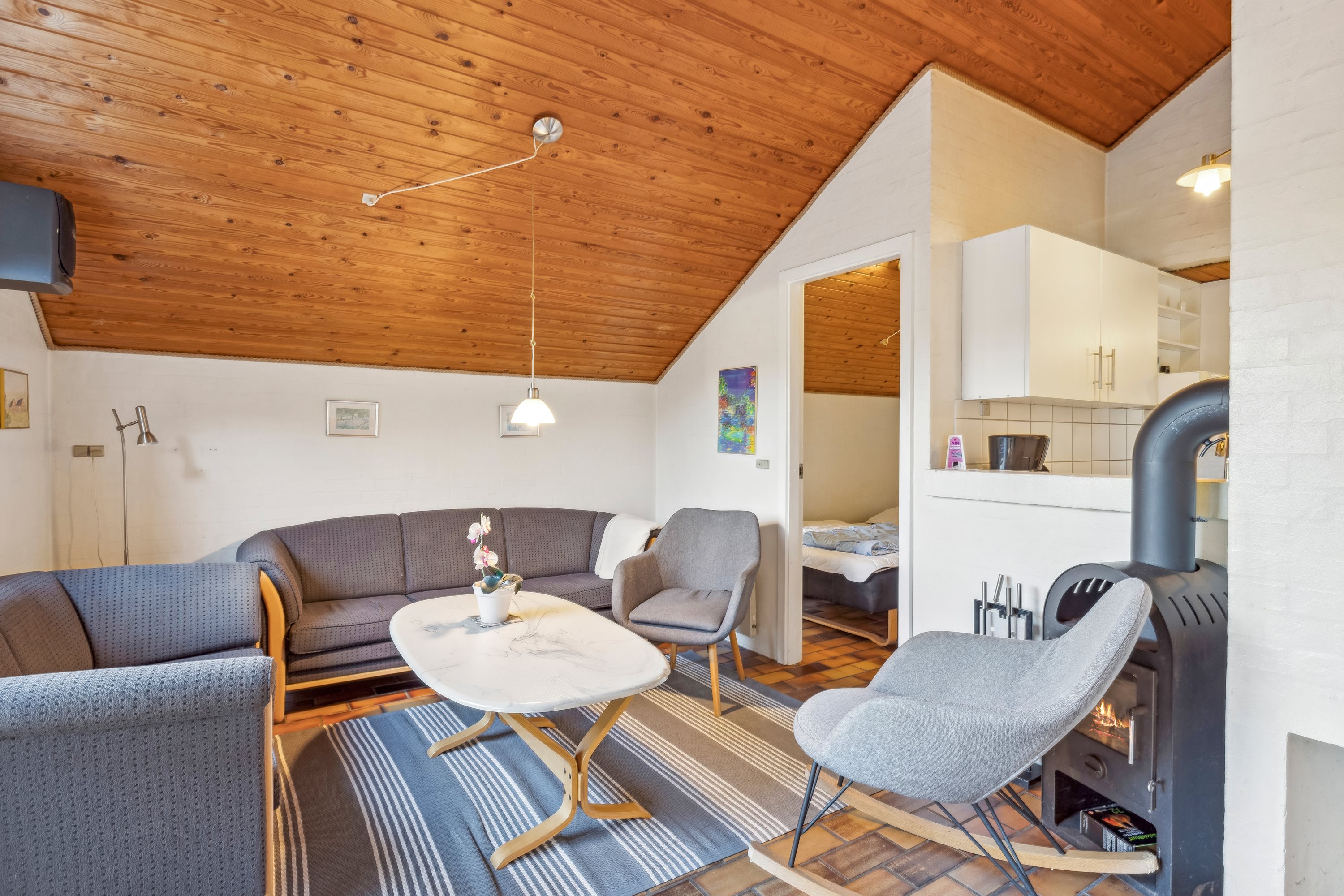 Fremhævet stue billede i fuldskærmstilstand. Billede af Triersvej 46, Fjellerup Strand, 8585 Glesborg