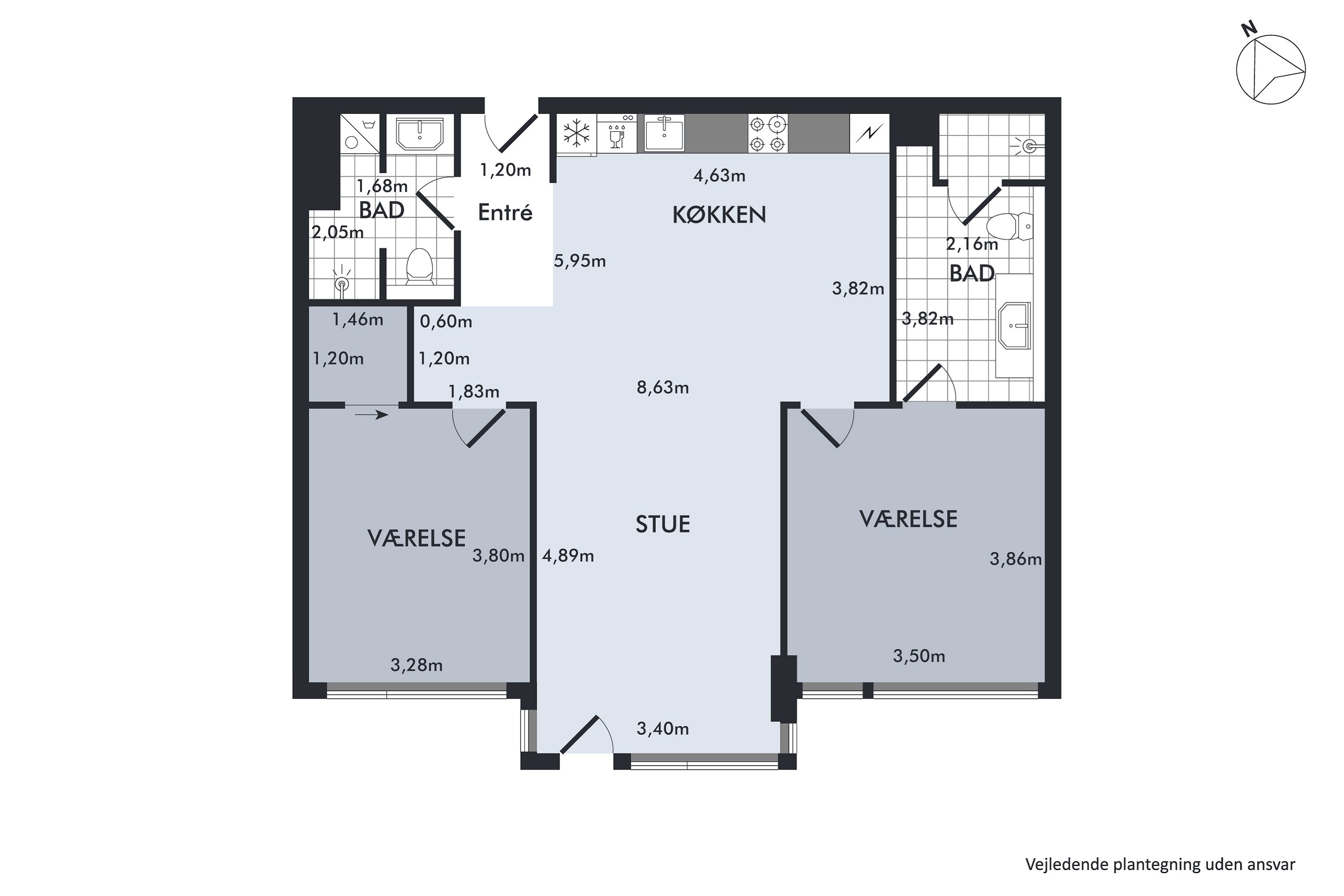 Plantegninger billede af Bagsværd Hovedgade 130A, 1. 3., 2880 Bagsværd