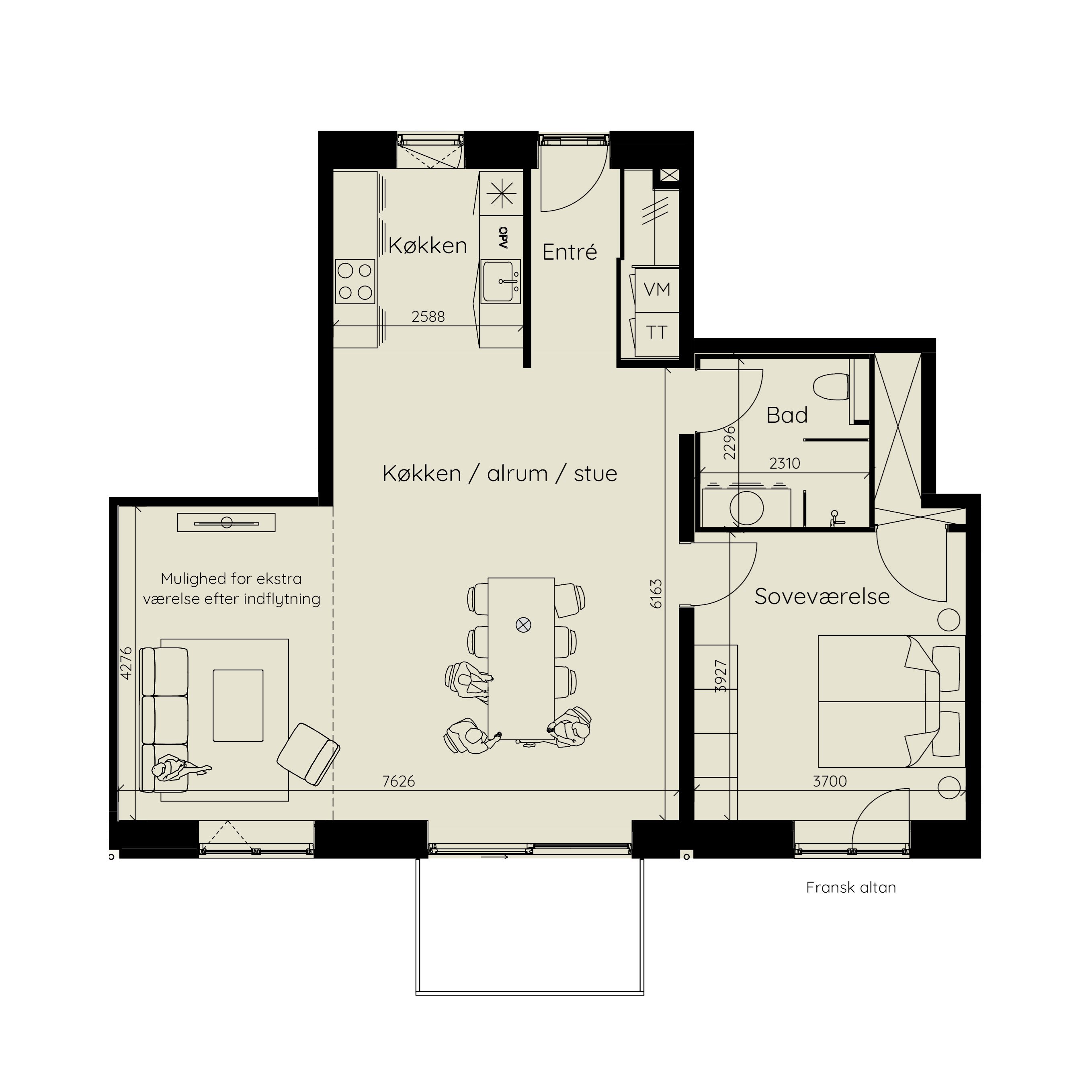 Plantegninger billede af Færgebyen 28, 1. 1., Hou, 8300 Odder
