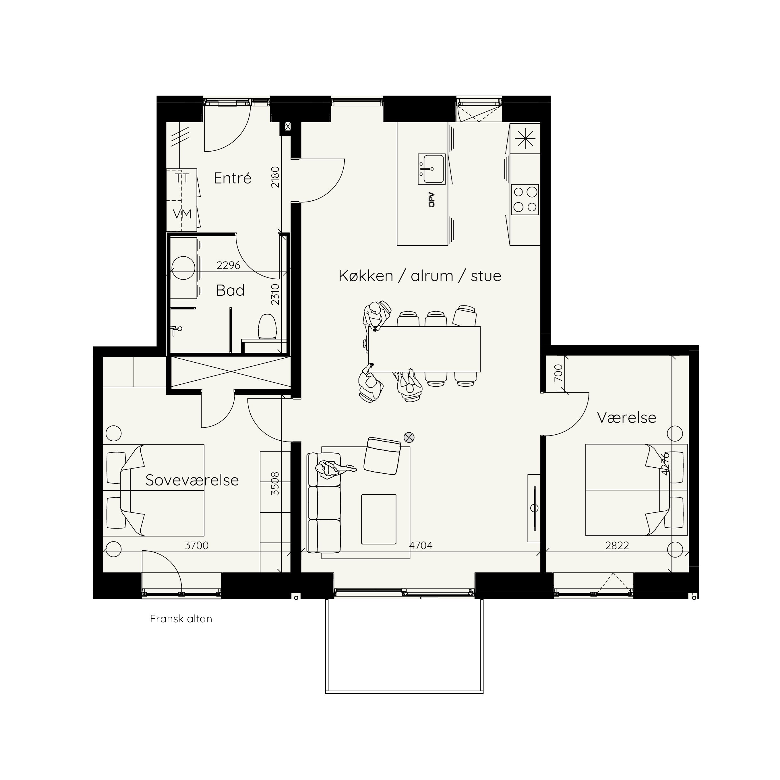 Plantegninger billede af Færgebyen 28, 2. 4., Hou, 8300 Odder