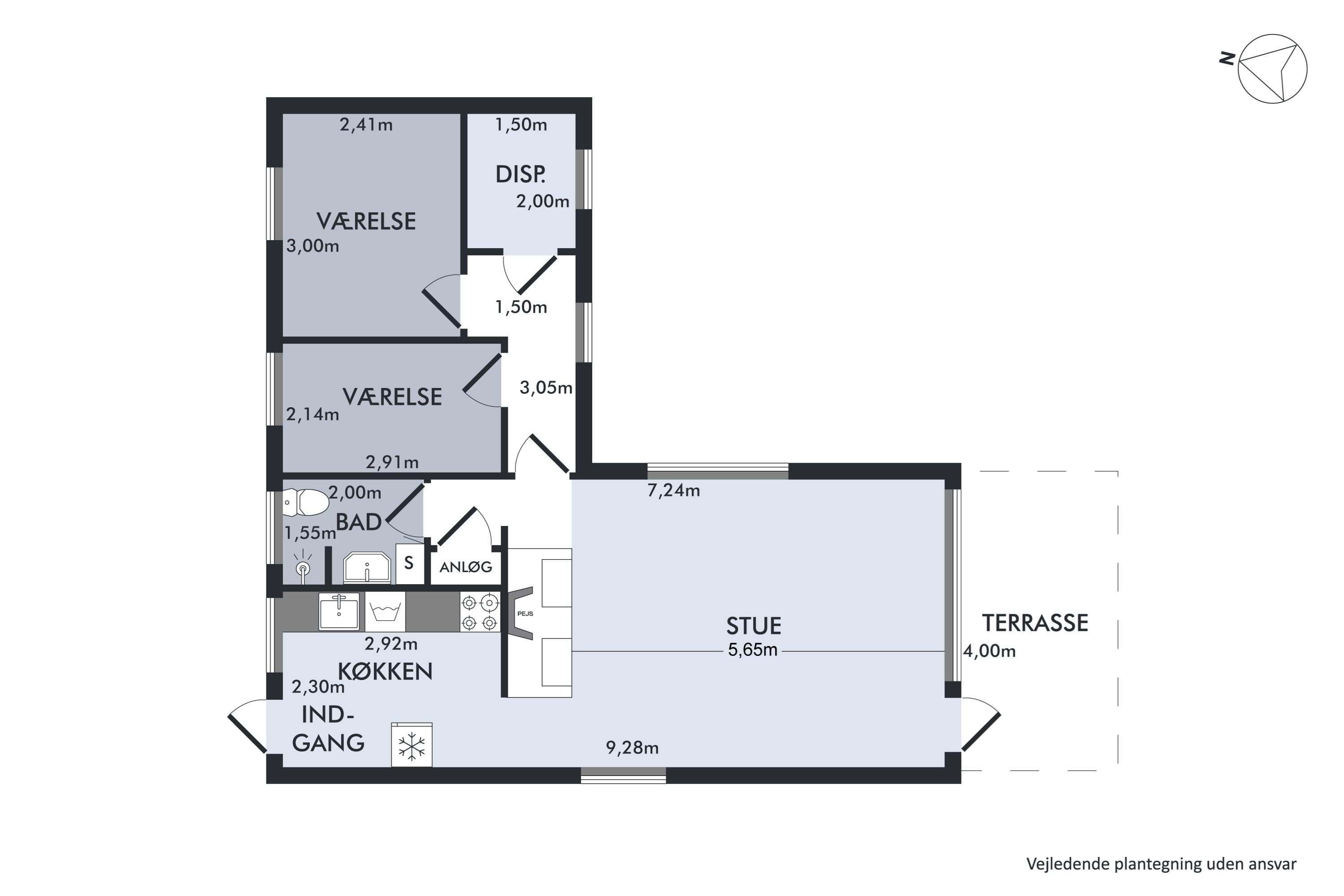Plantegninger billede af Mågevej 8, Store Sjørup, 8950 Ørsted