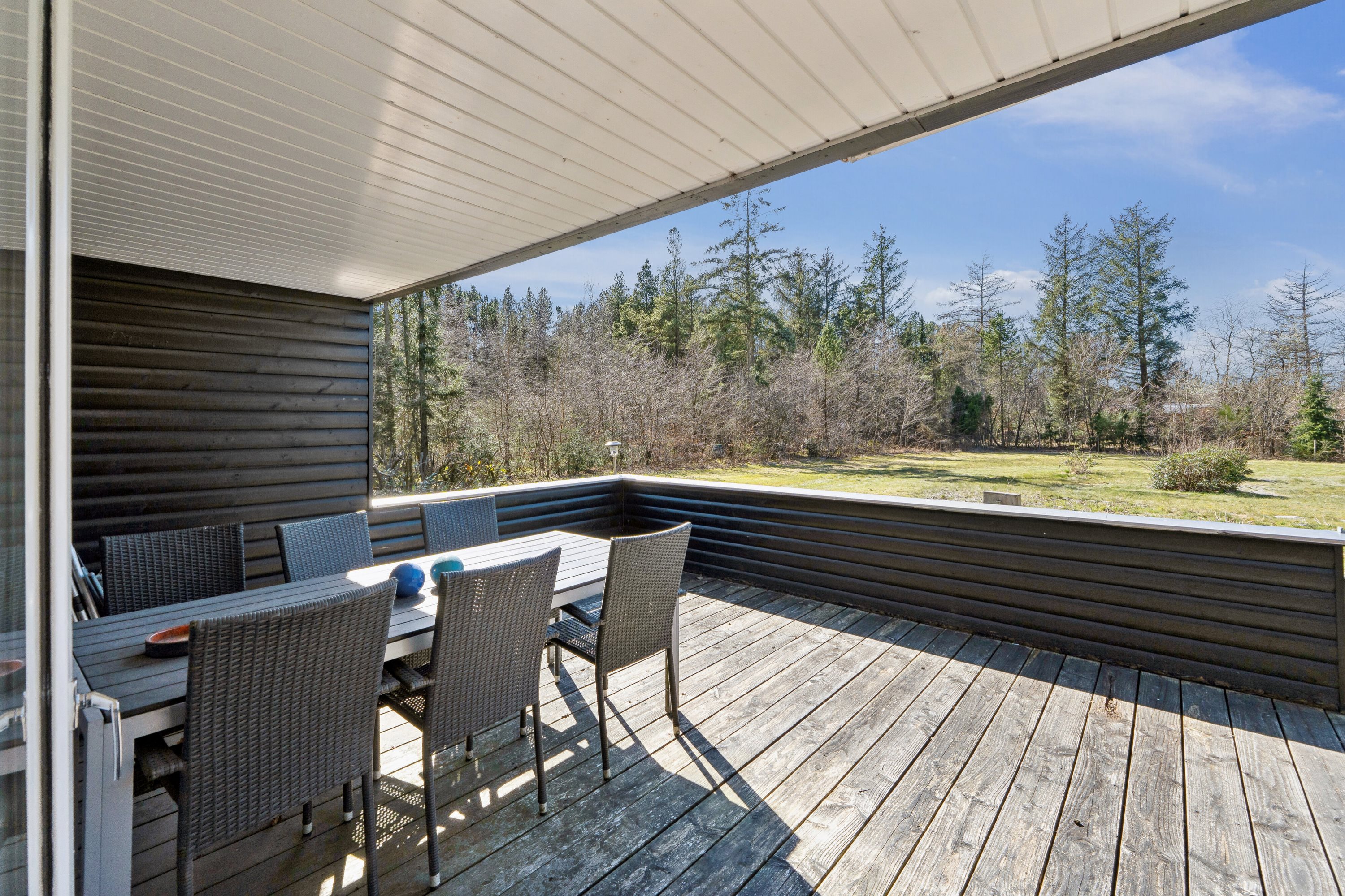 Fremhævet overdækket terrasse billede i fuldskærmstilstand. Billede af Tyttebærvej 48, 7441 Bording