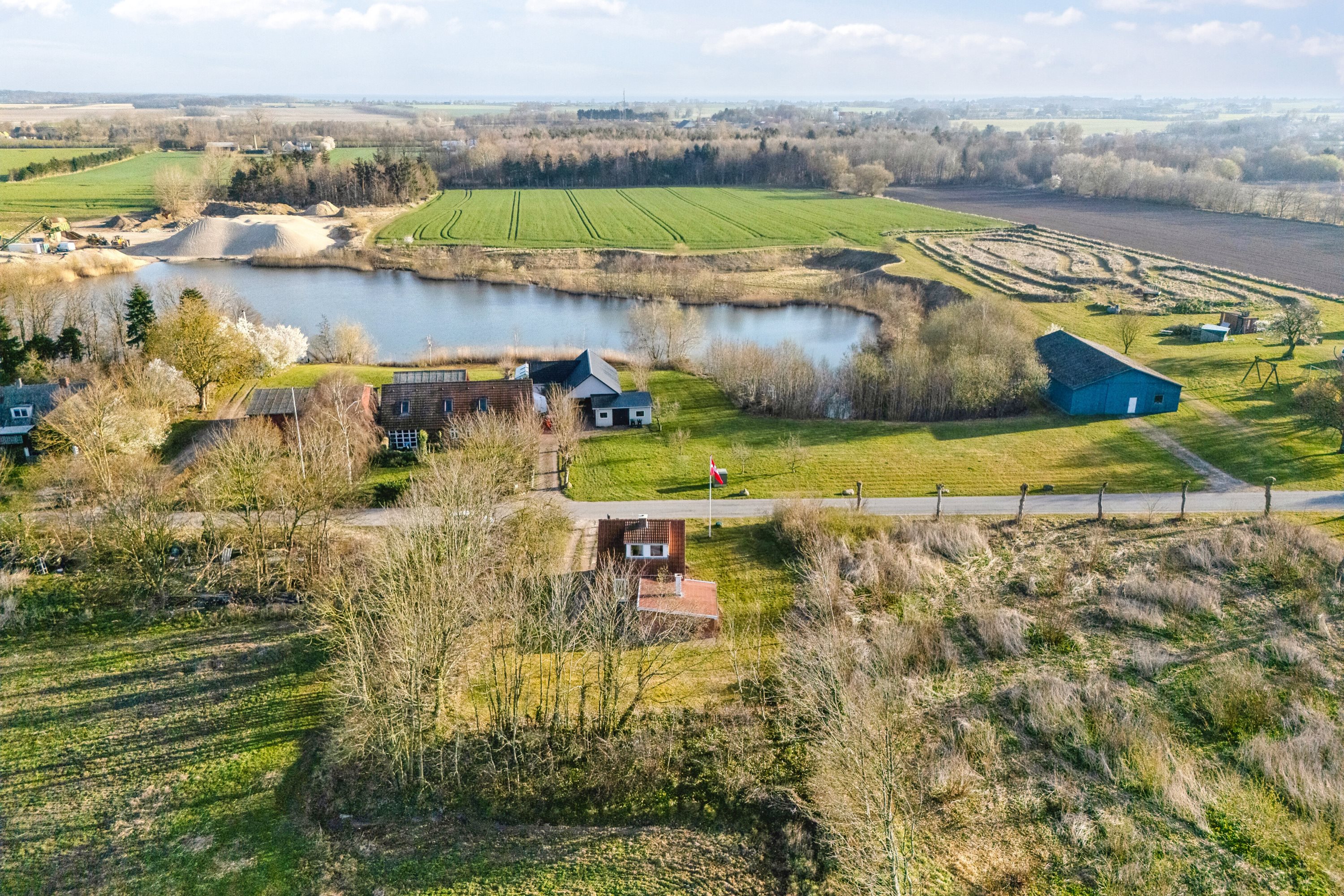 Miniaturebillede 1: luftfoto. Billede af P Hansens Gyden 40, Gyngstrup Mark, 5450 Otterup