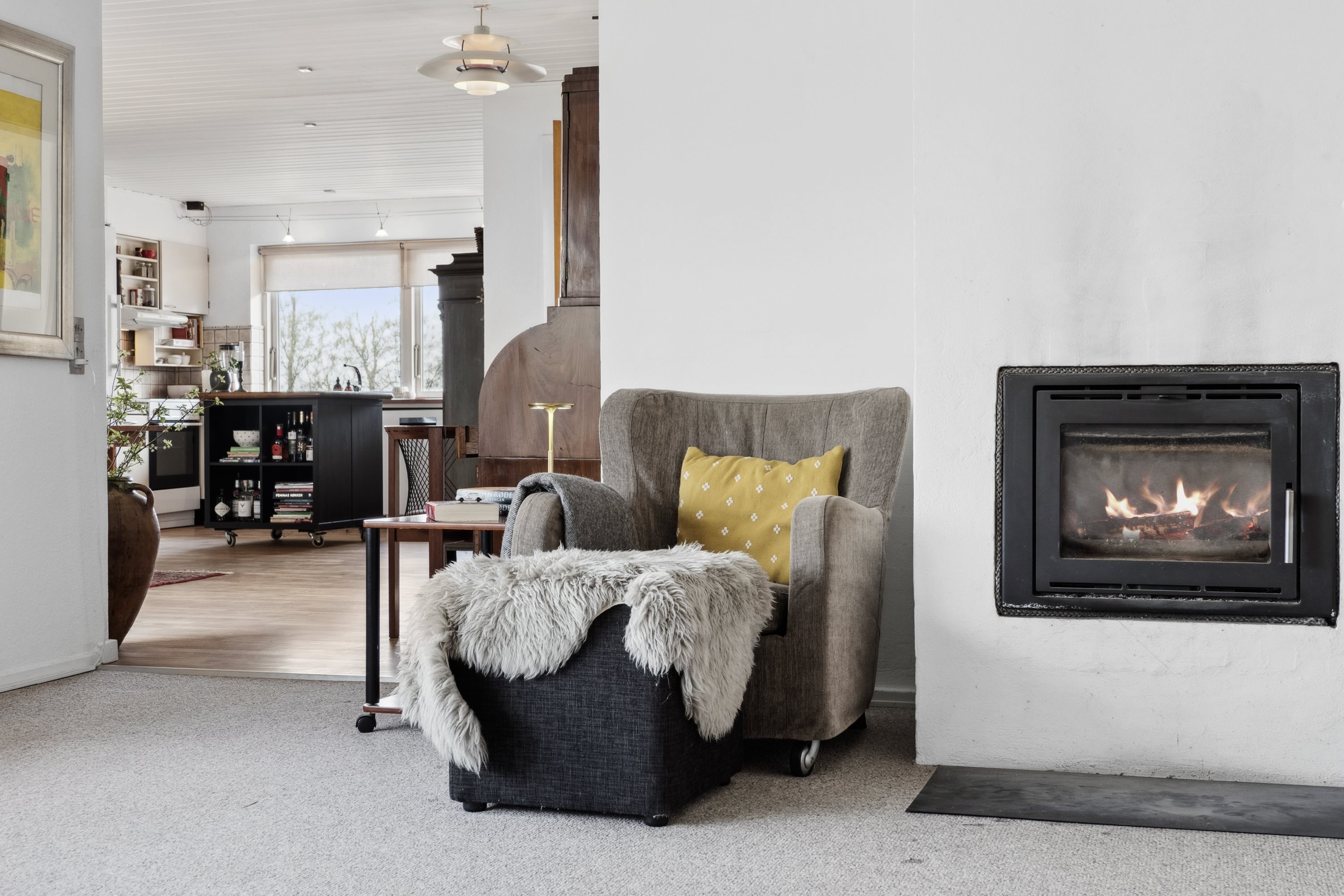 Fremhævet stue billede i fuldskærmstilstand. Billede af Ekkodalen 6, 8831 Løgstrup