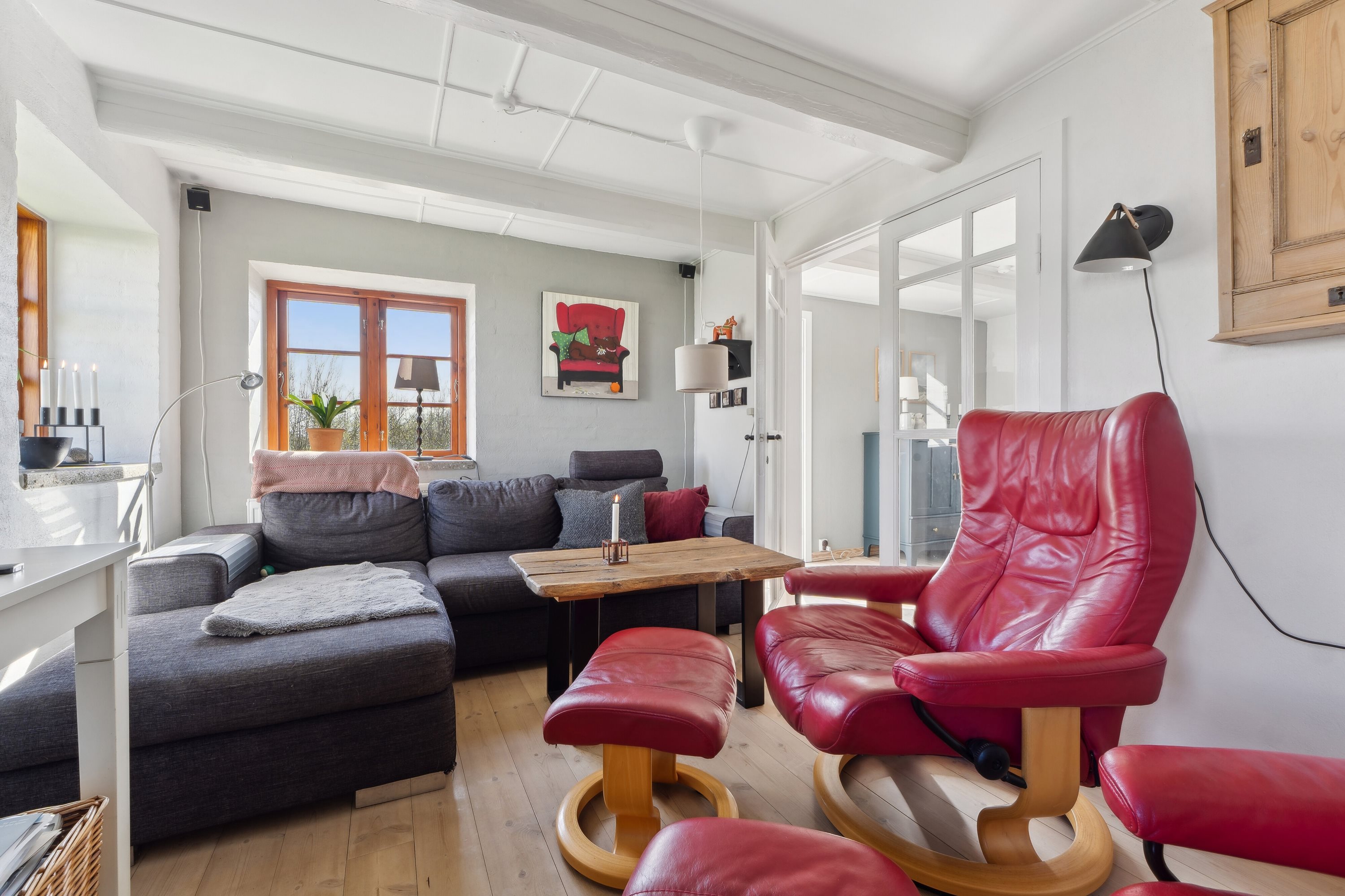 Fremhævet stue billede i fuldskærmstilstand. Billede af Østerskovvej 51, Østerskov, 5932 Humble