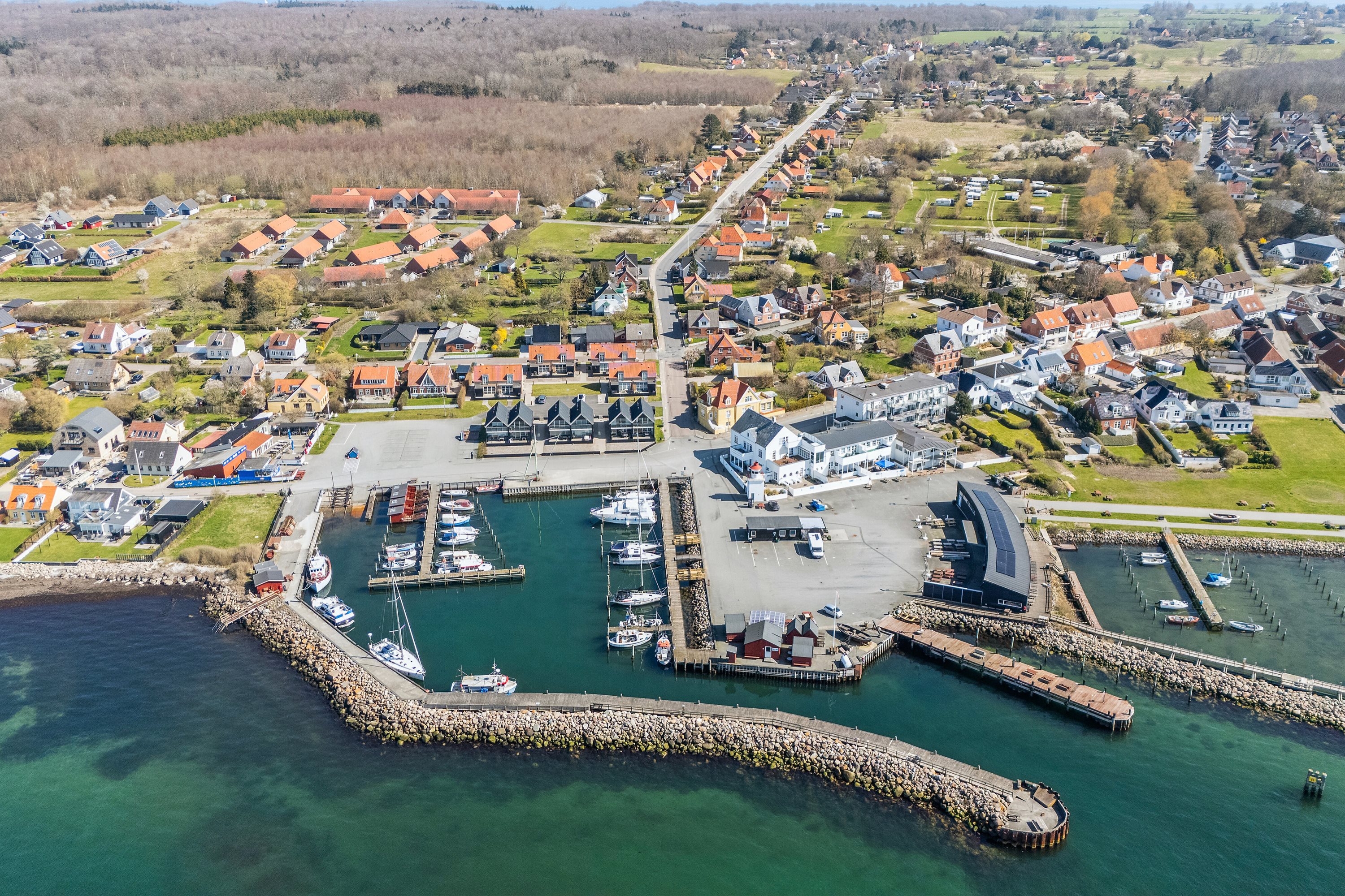 Fremhævet luftfoto billede i fuldskærmstilstand. Billede af Lohals Havn 2, Lohals, 5953 Tranekær