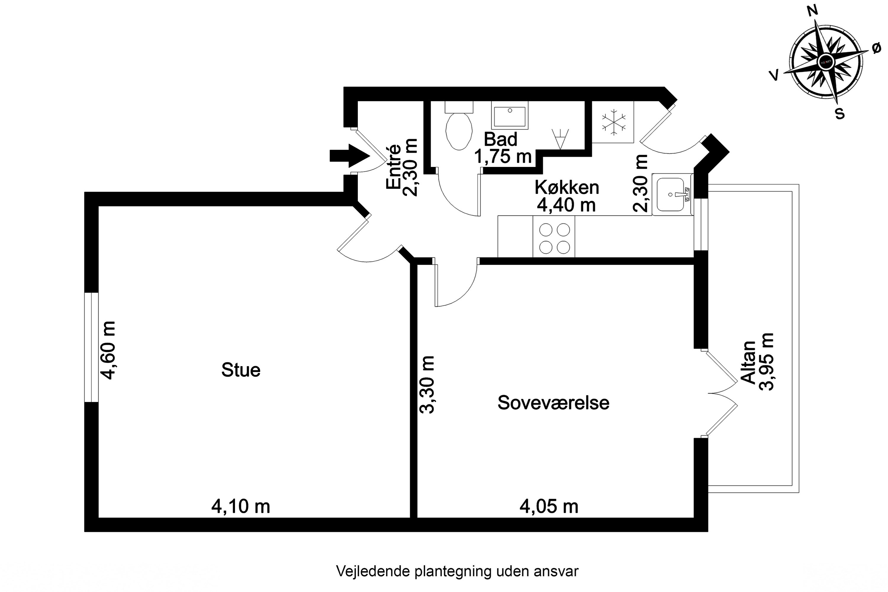 Plantegninger billede af Stormgade 87B, 1. th., 6700 Esbjerg