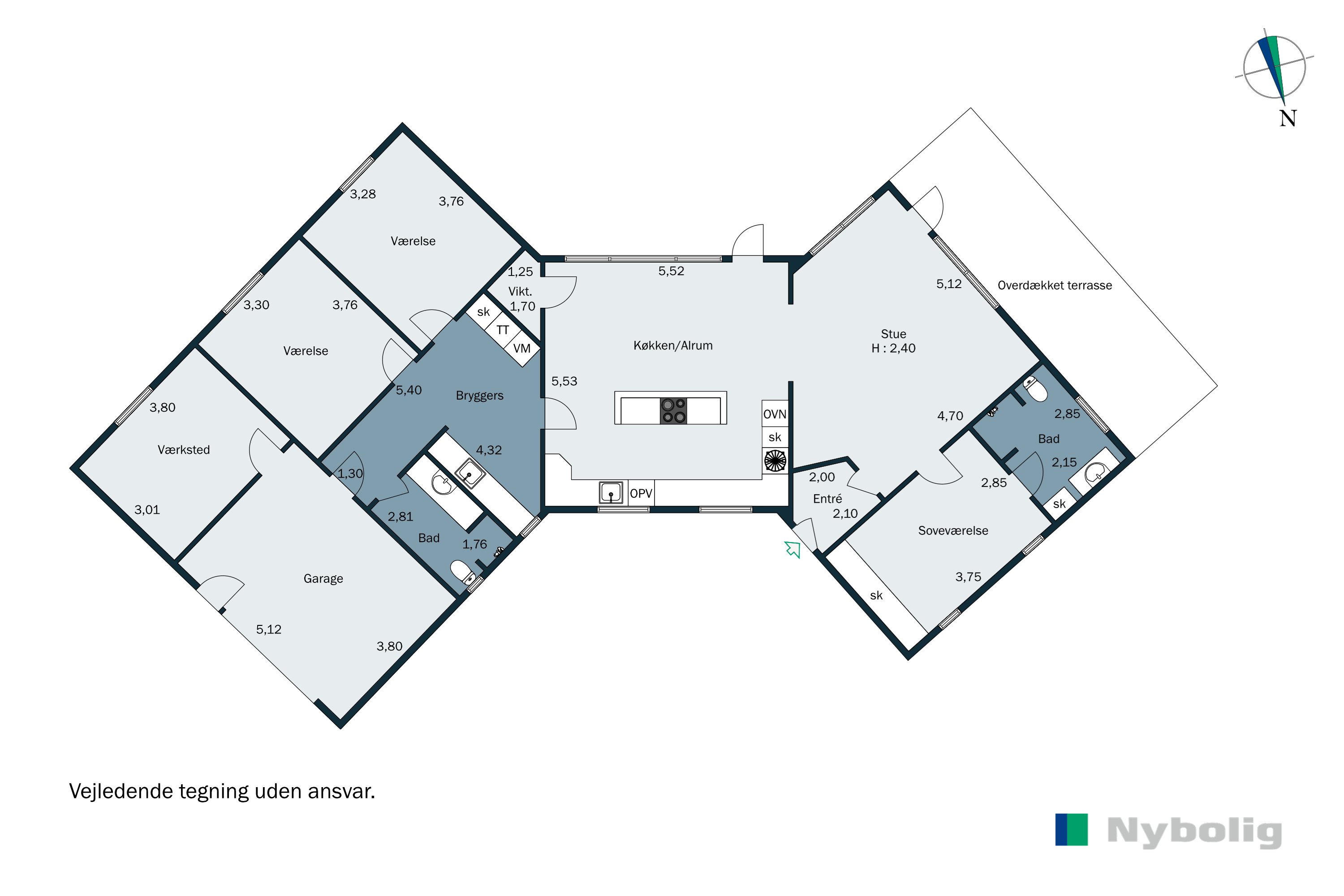 Plantegninger billede af Koldingvej 38, Andst, 6600 Vejen