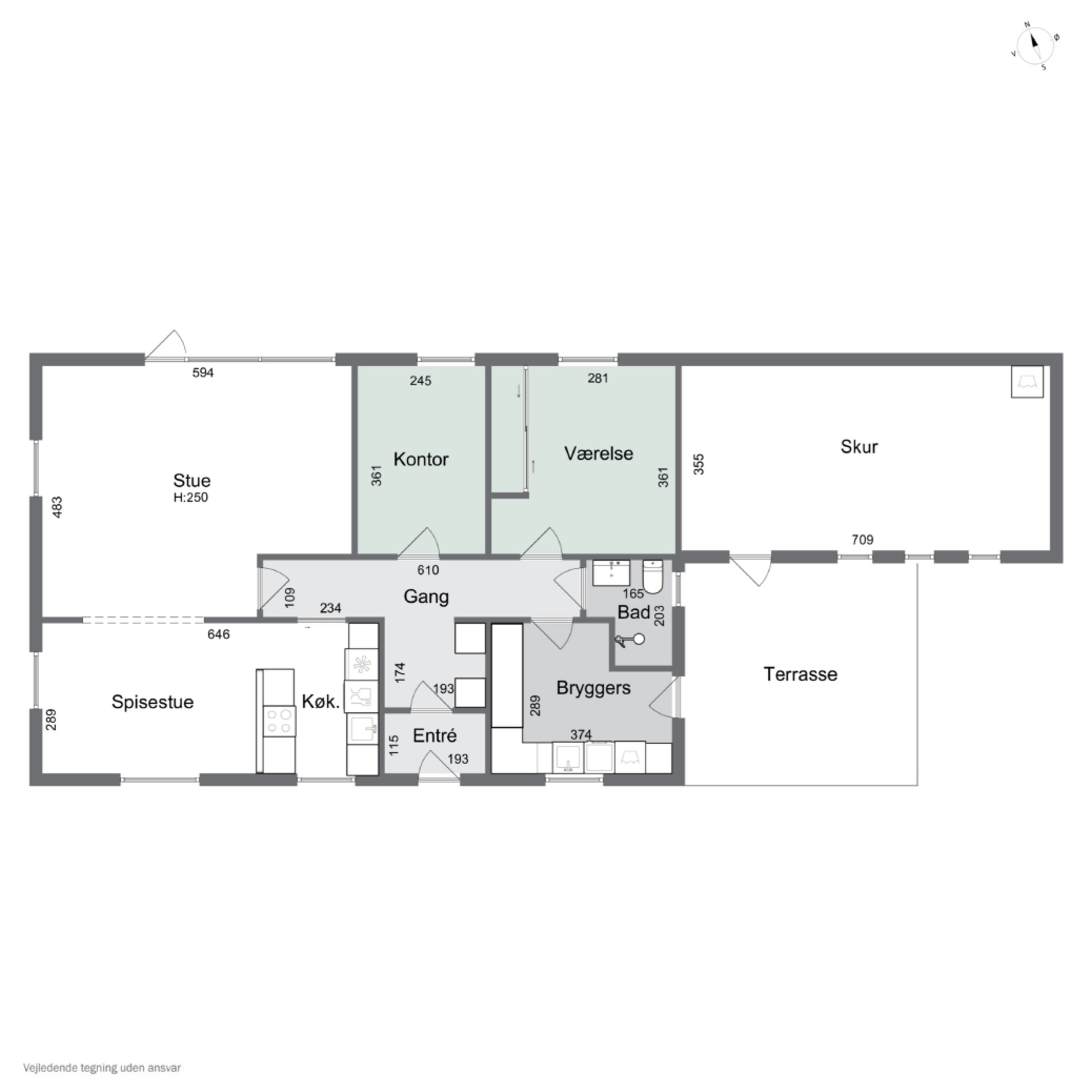 Plantegninger billede af Højvænget 1, 7760 Hurup Thy