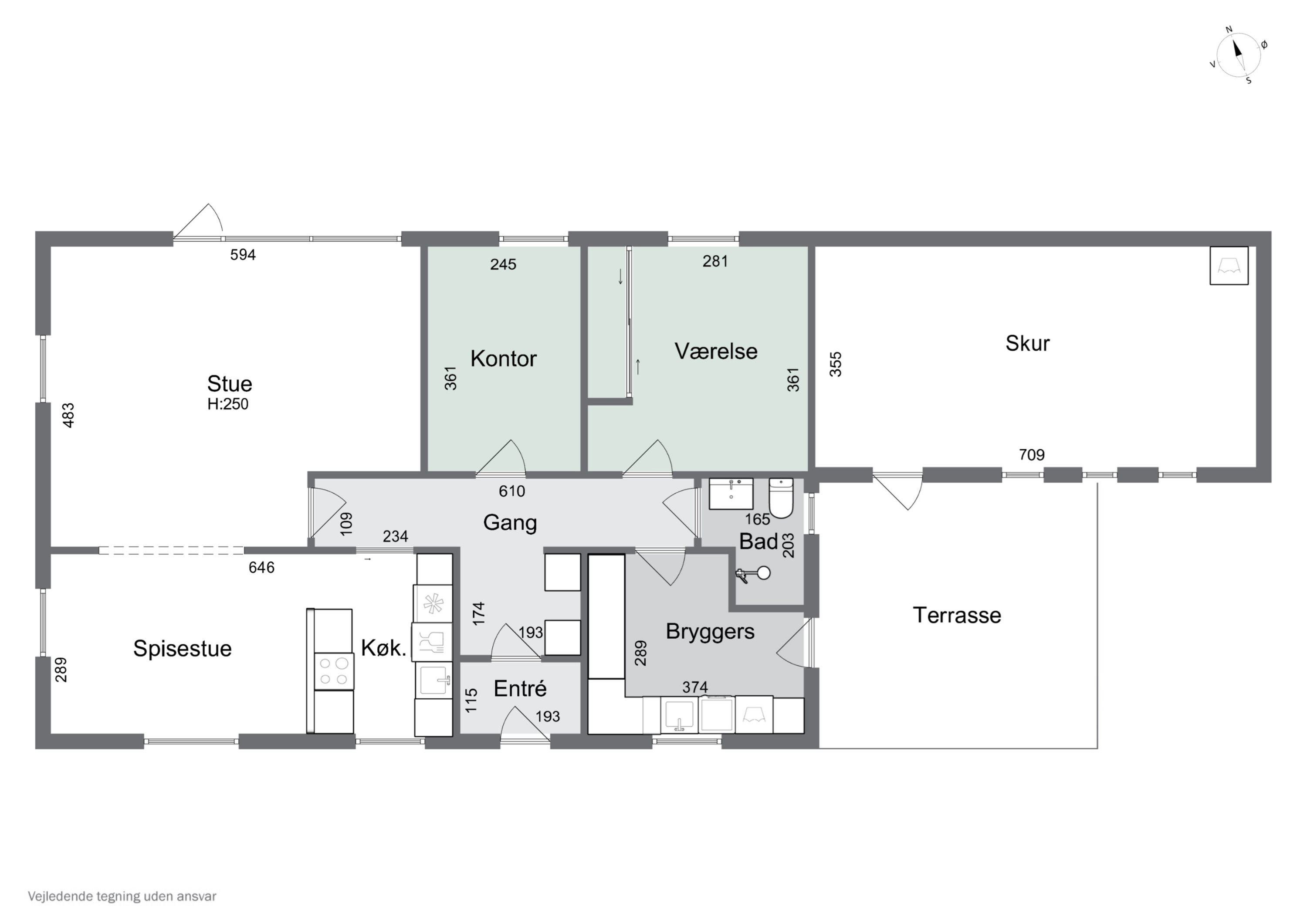 Plantegninger billede af Højvænget 1, 7760 Hurup Thy