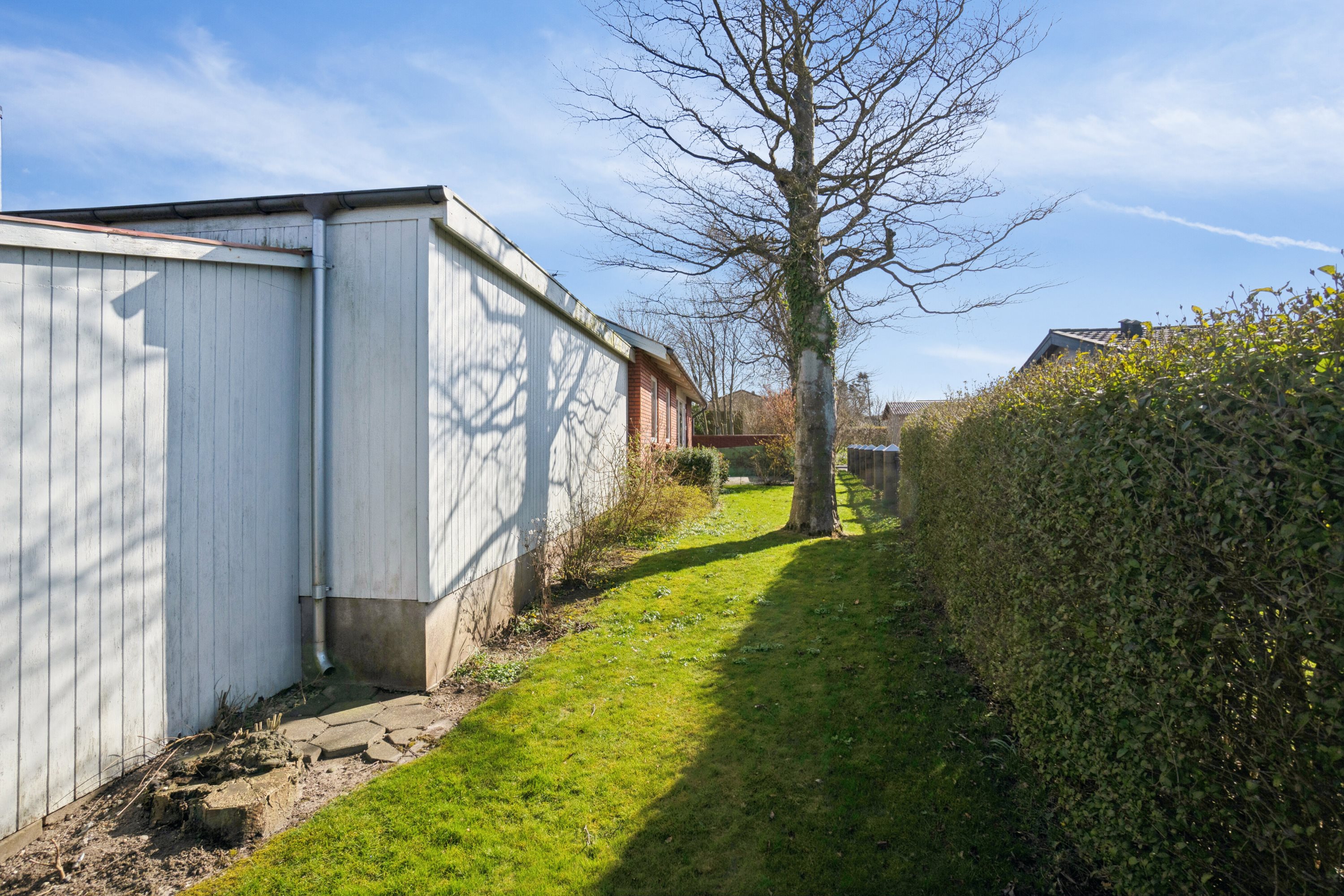 Fremhævet set fra haven billede i fuldskærmstilstand. Billede af Højvænget 1, 7760 Hurup Thy