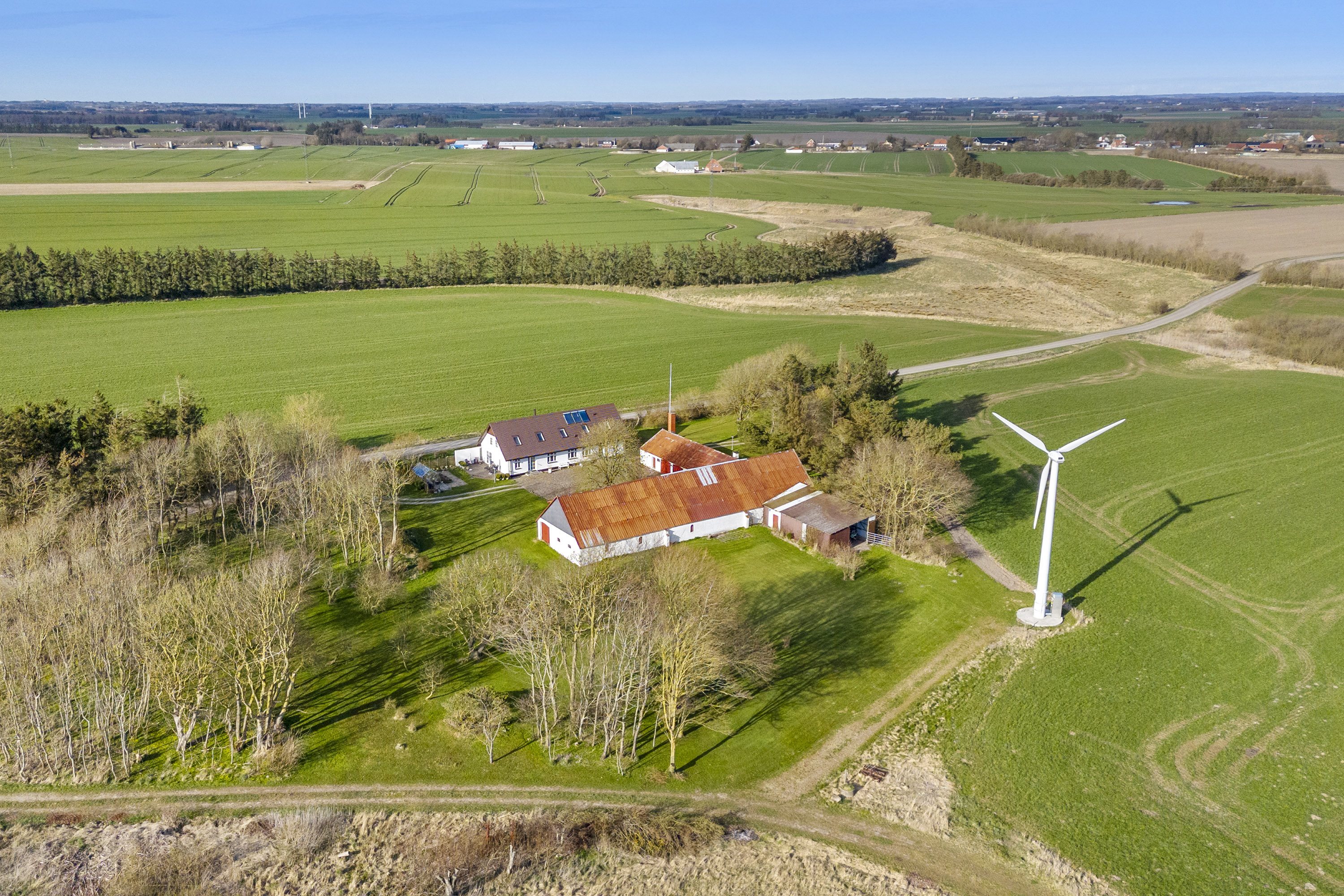 Fremhævet luftfoto billede i fuldskærmstilstand. Billede af Fristrupvej 75, Børglum, 9760 Vrå