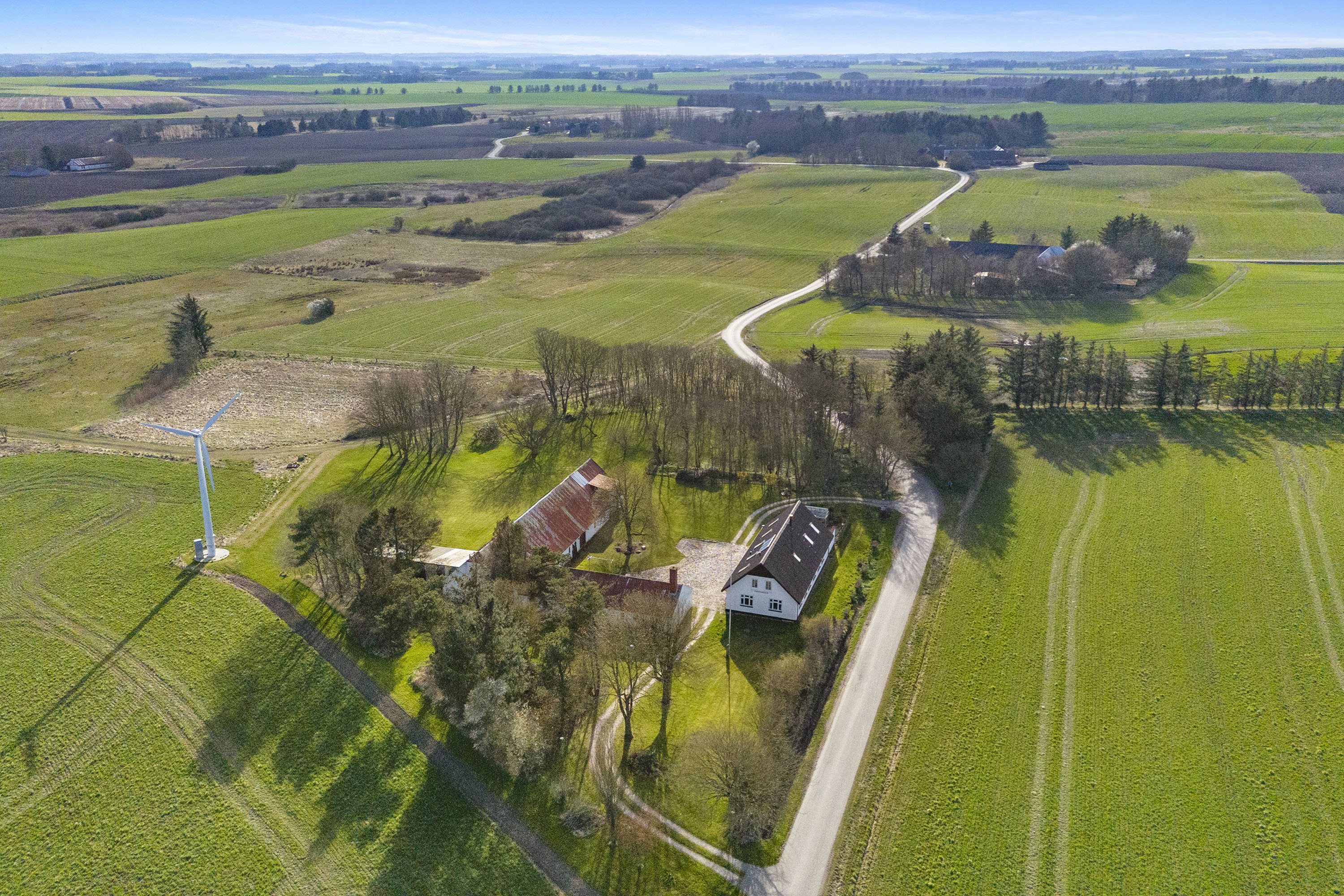 Fremhævet luftfoto billede i fuldskærmstilstand. Billede af Fristrupvej 75, Børglum, 9760 Vrå