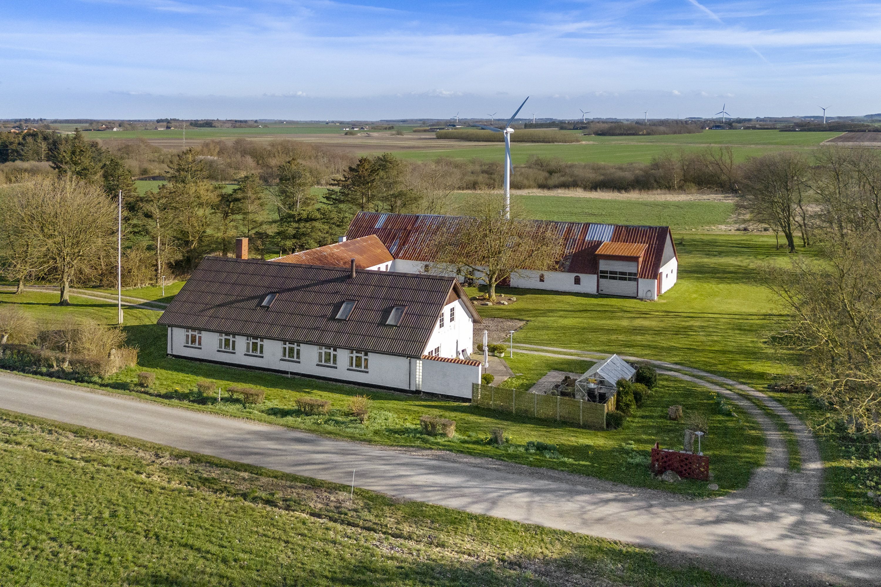 Fremhævet luftfoto billede i fuldskærmstilstand. Billede af Fristrupvej 75, Børglum, 9760 Vrå