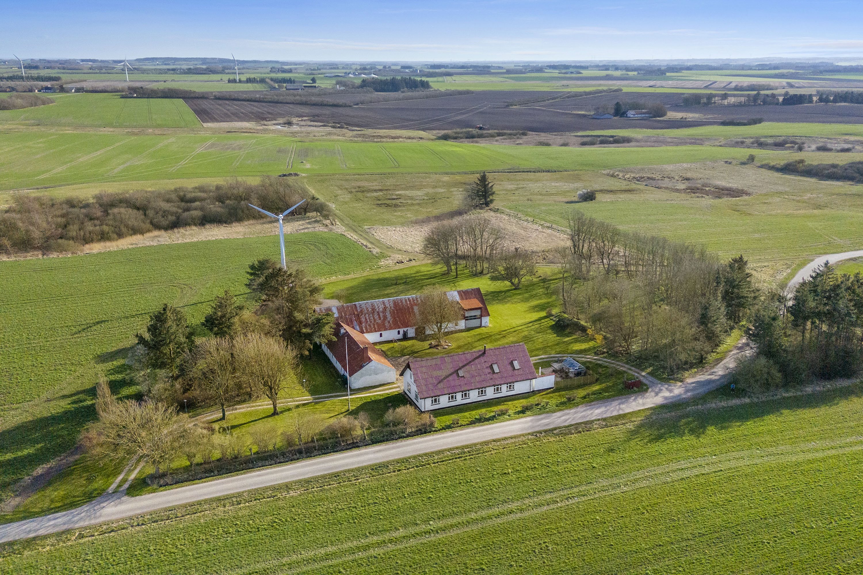 Fremhævet luftfoto billede i fuldskærmstilstand. Billede af Fristrupvej 75, Børglum, 9760 Vrå