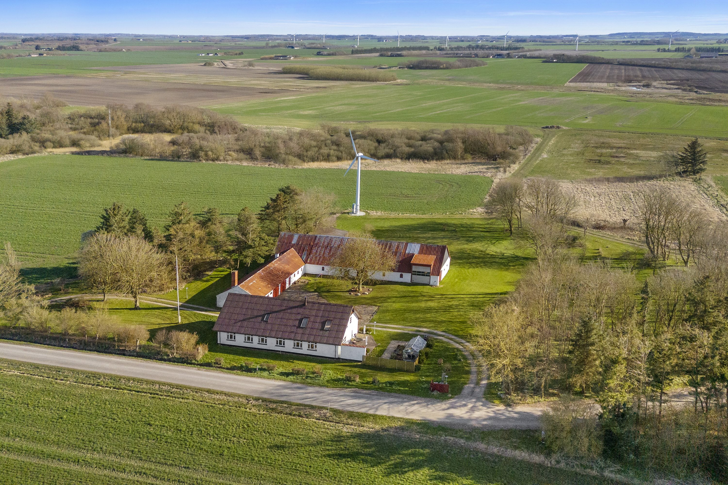 Fremhævet luftfoto billede i fuldskærmstilstand. Billede af Fristrupvej 75, Børglum, 9760 Vrå
