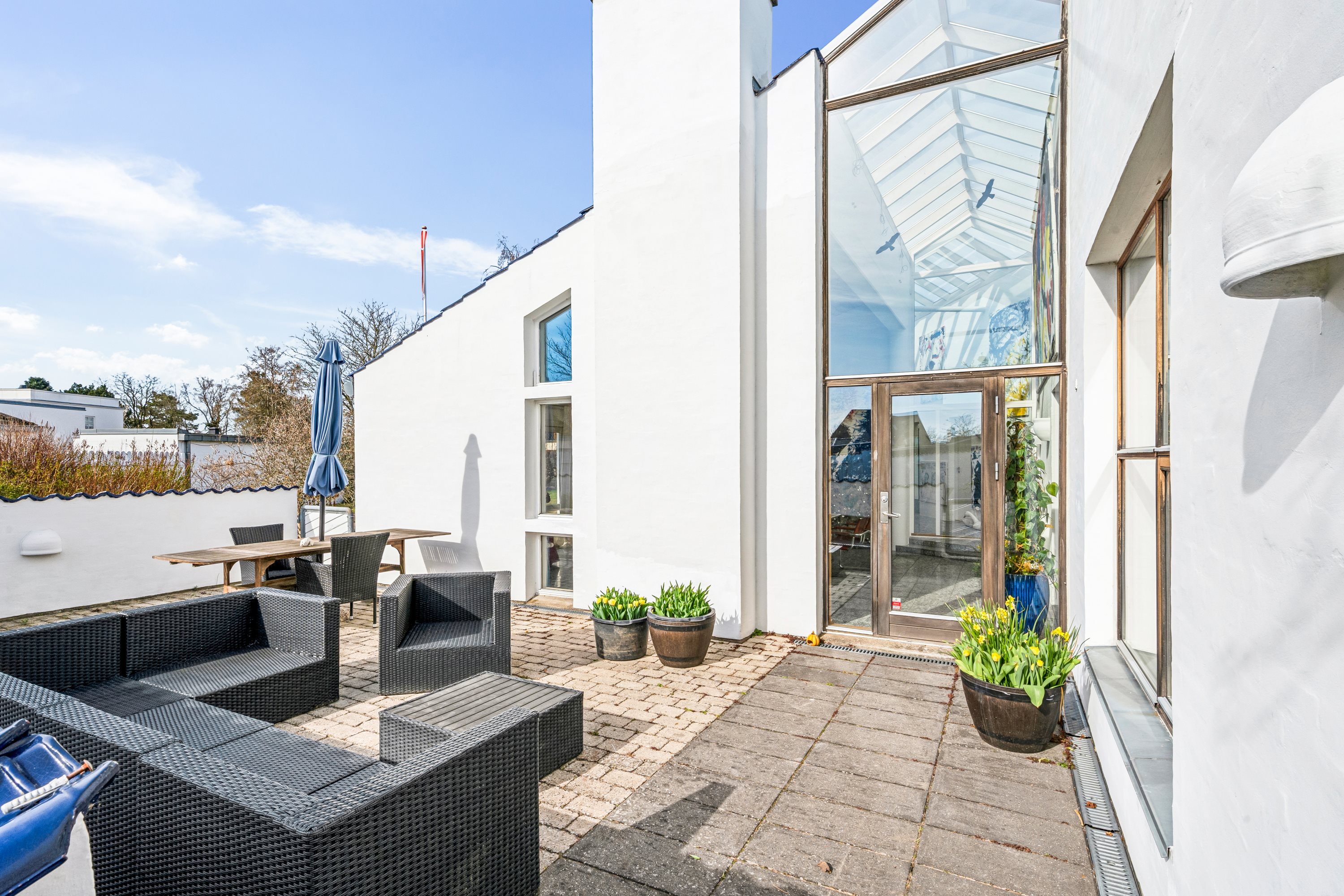 Fremhævet terrasse billede i fuldskærmstilstand. Billede af Solmarksvej 31, 8240 Risskov