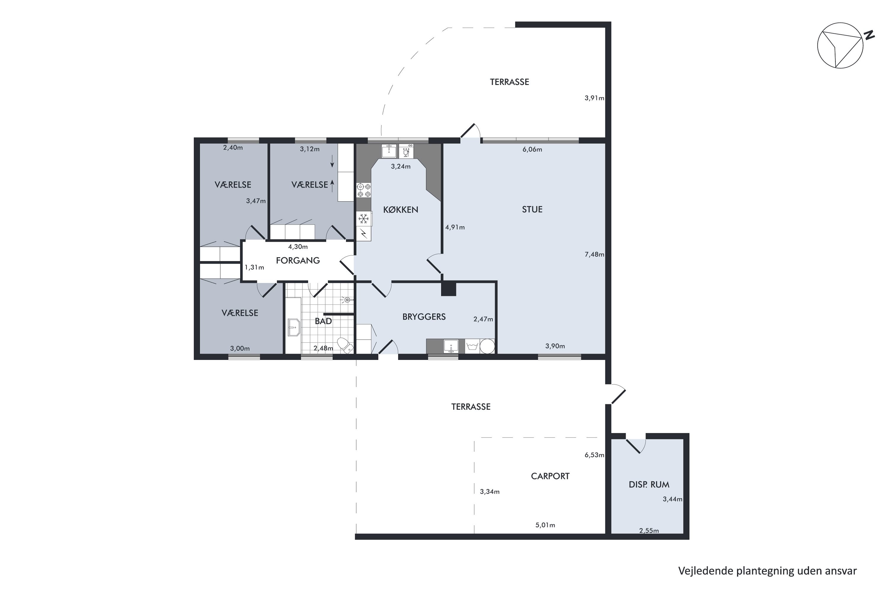 Plantegninger billede af Fristedet 5, Øster Jølby, 7950 Erslev