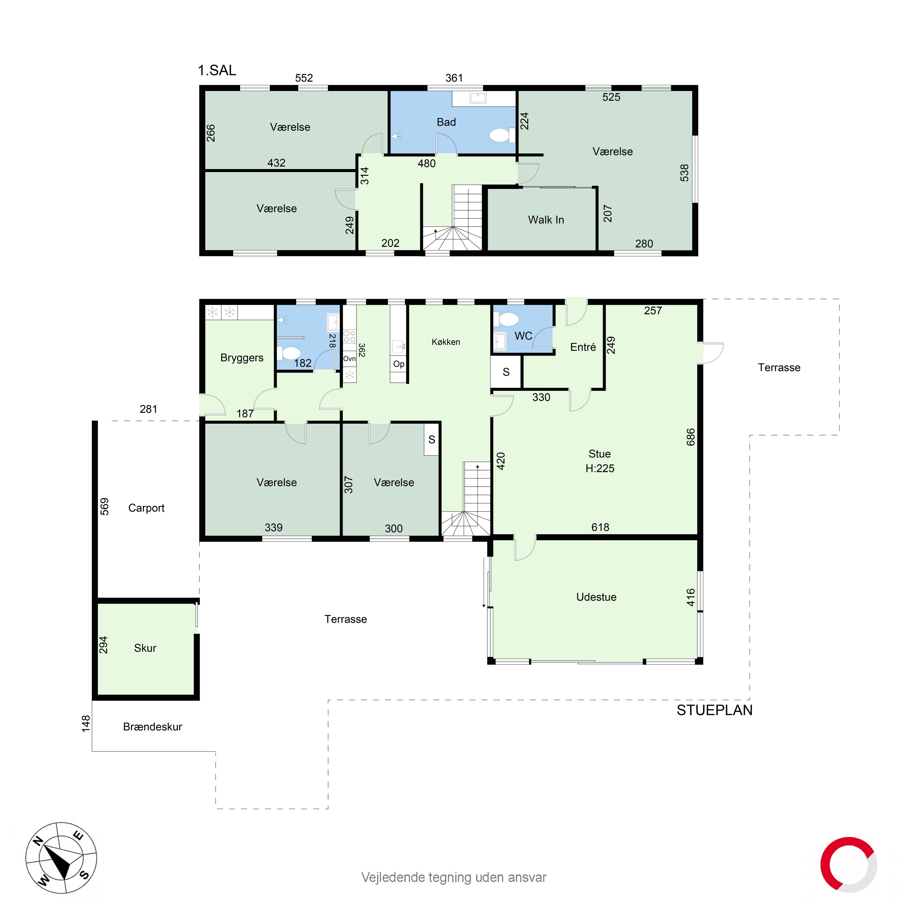 Plantegninger billede af Bjørnøvænget 9, True, 8381 Tilst