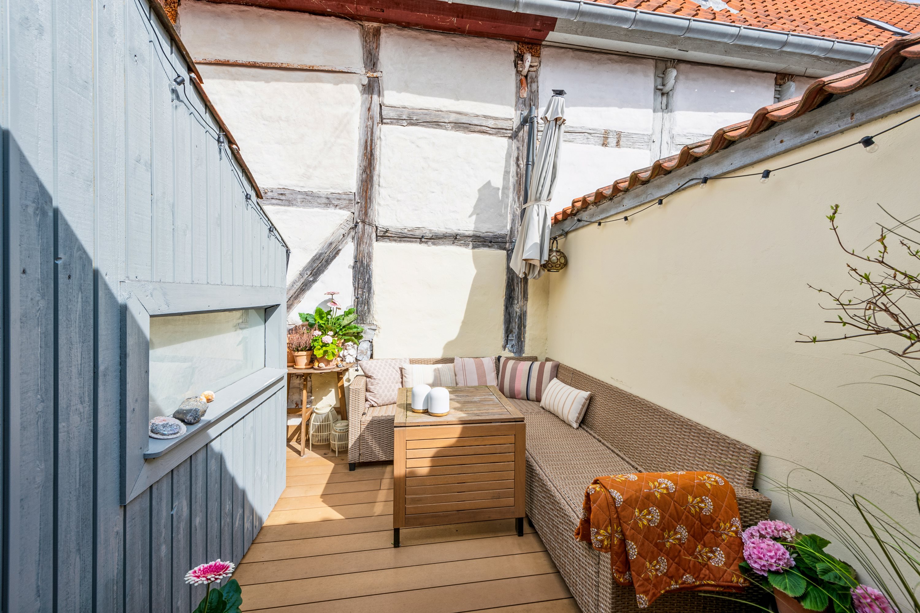 Fremhævet tagterrasse billede i fuldskærmstilstand. Billede af Skyttenstræde 10, 3000 Helsingør