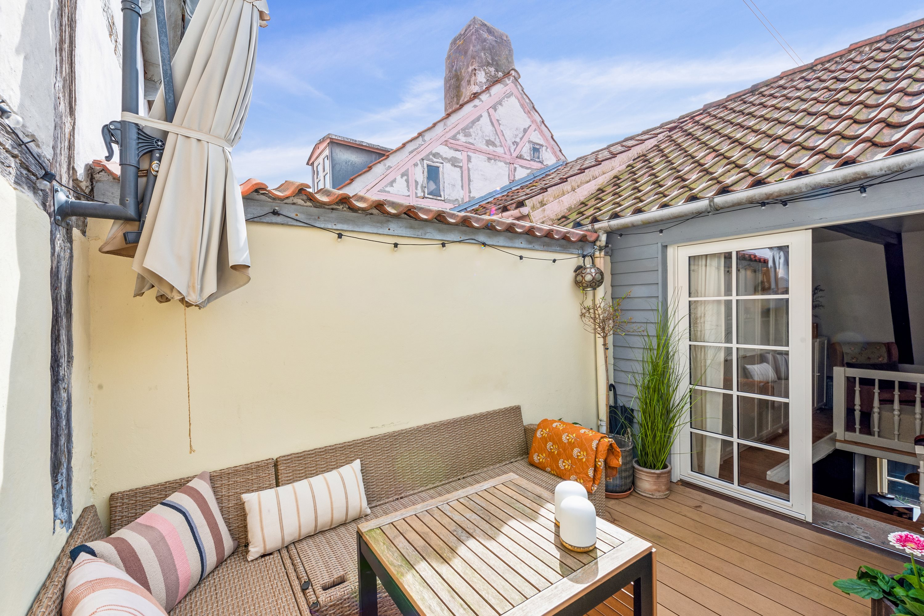 Fremhævet tagterrasse billede i fuldskærmstilstand. Billede af Skyttenstræde 10, 3000 Helsingør