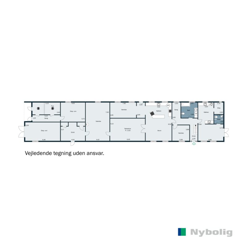 Plantegninger billede af Oldrupvej 11, 8350 Hundslund