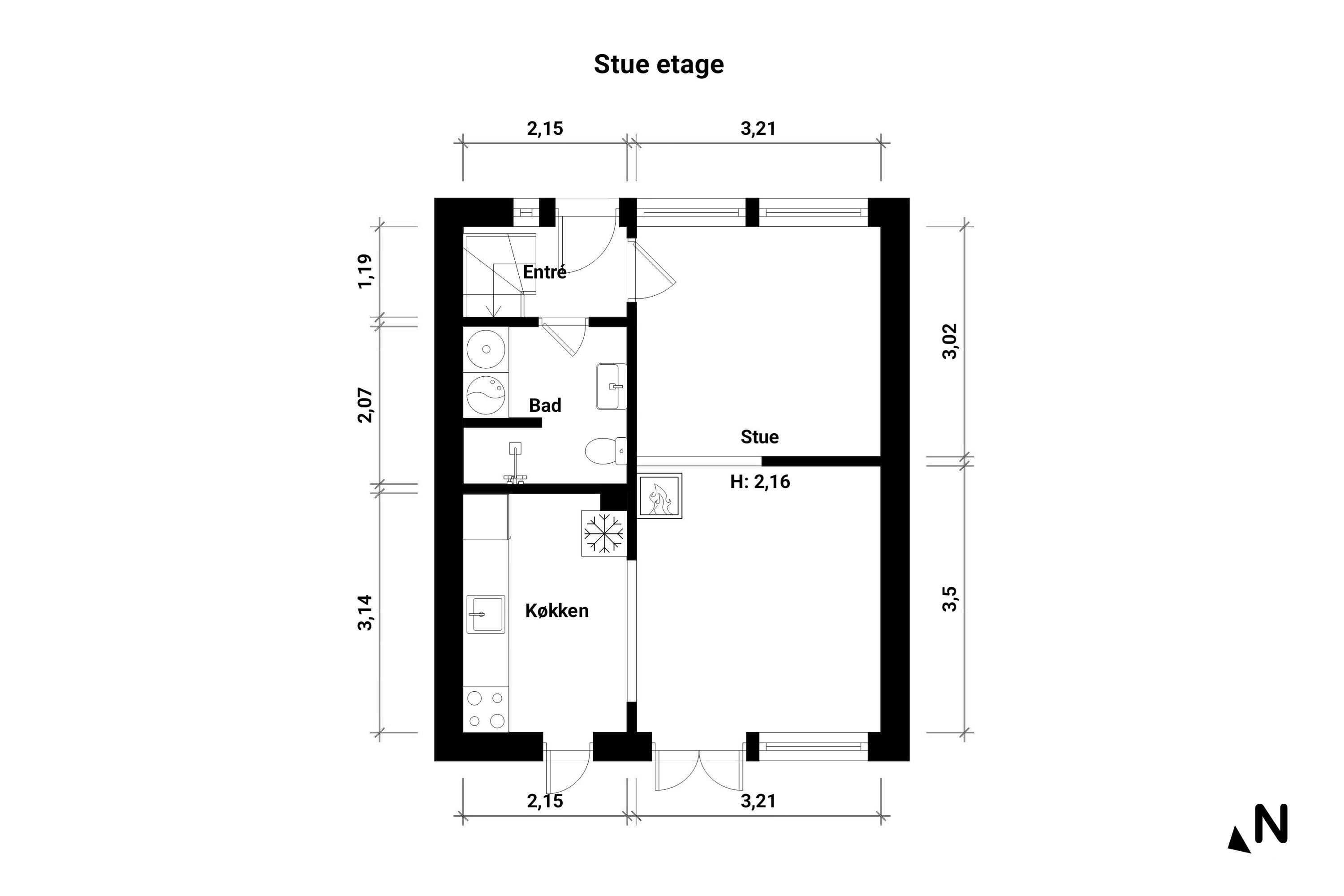 Plantegninger billede af Kraghave Gaabensevej 15, Kraghave, 4800 Nykøbing F