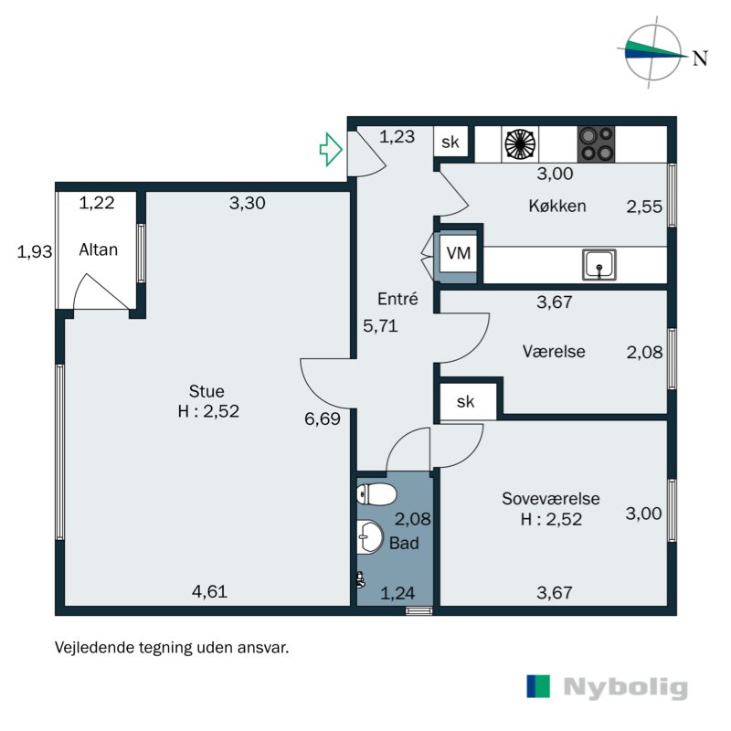 Plantegninger billede af Enghavevej 1A, 1. th., 6800 Varde