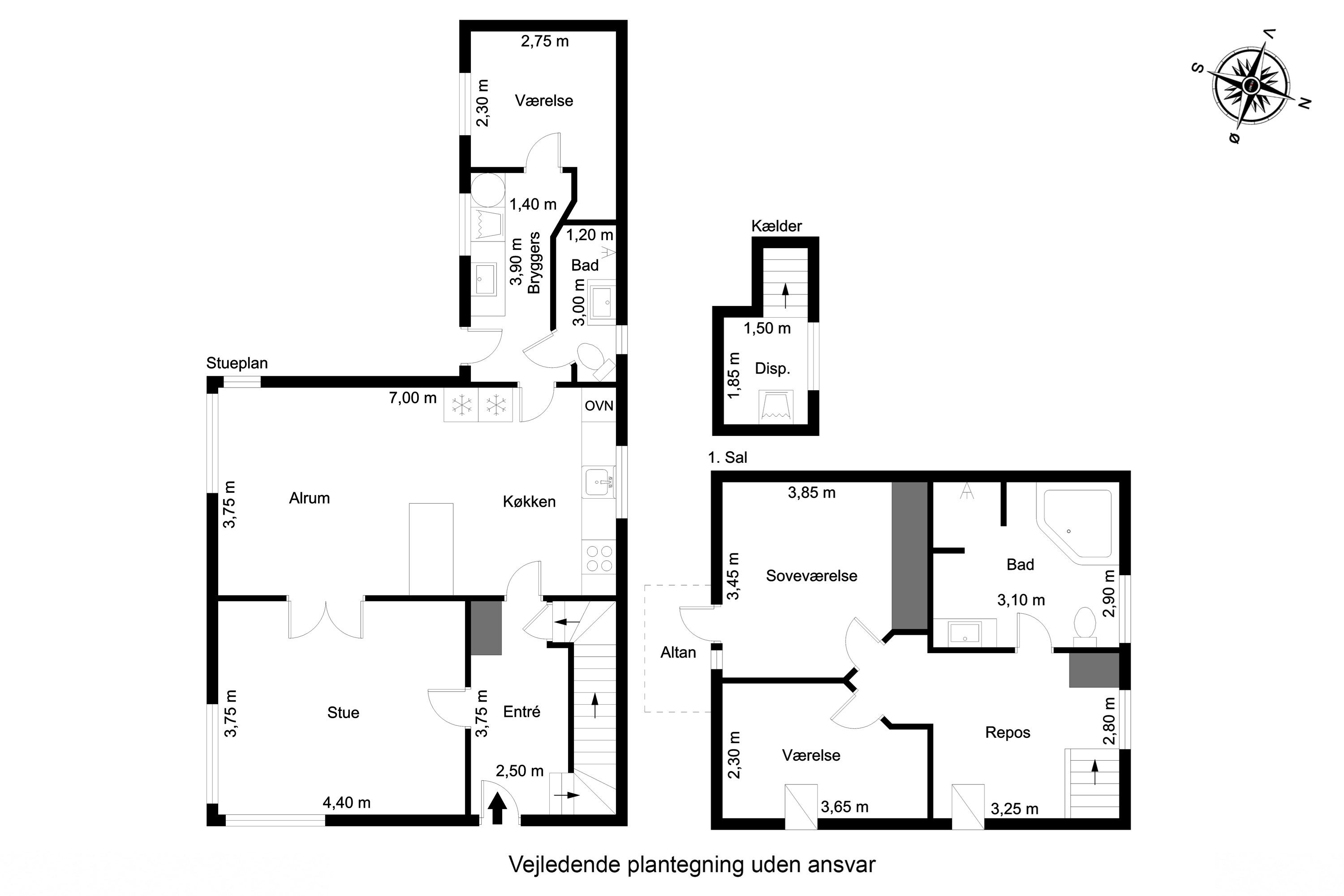 Plantegninger billede af Rådhusgade 7, 8740 Brædstrup