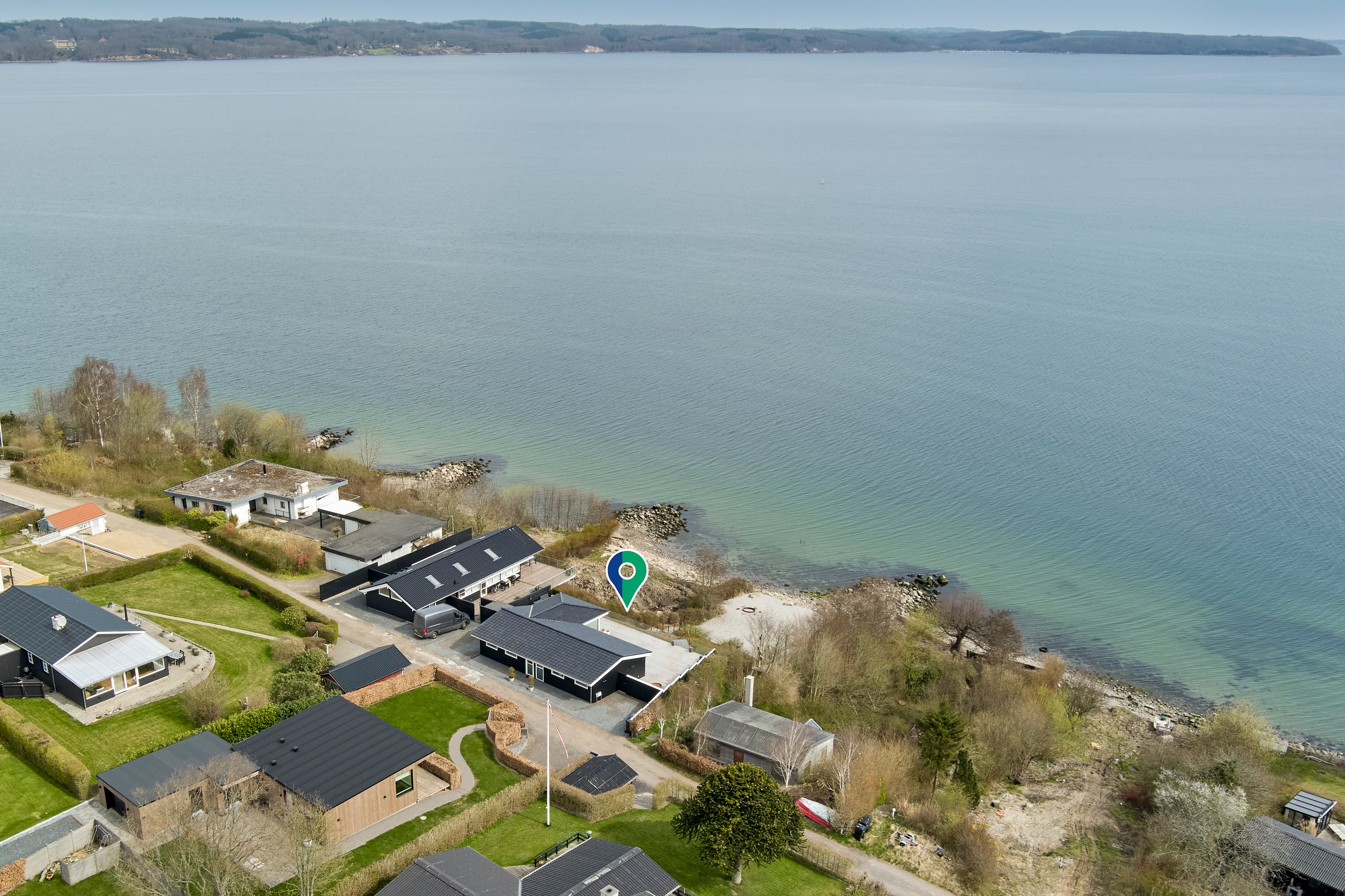 Fremhævet luftfoto billede i fuldskærmstilstand. Billede af Niels Pedersensvej 45B, Mørkholt, 7080 Børkop