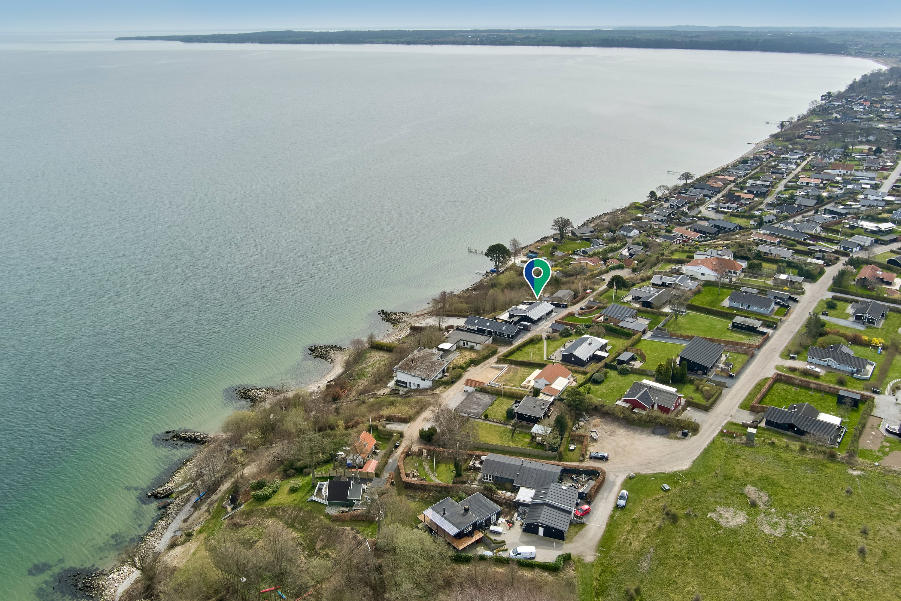 Fremhævet luftfoto billede i fuldskærmstilstand. Billede af Niels Pedersensvej 45B, Mørkholt, 7080 Børkop