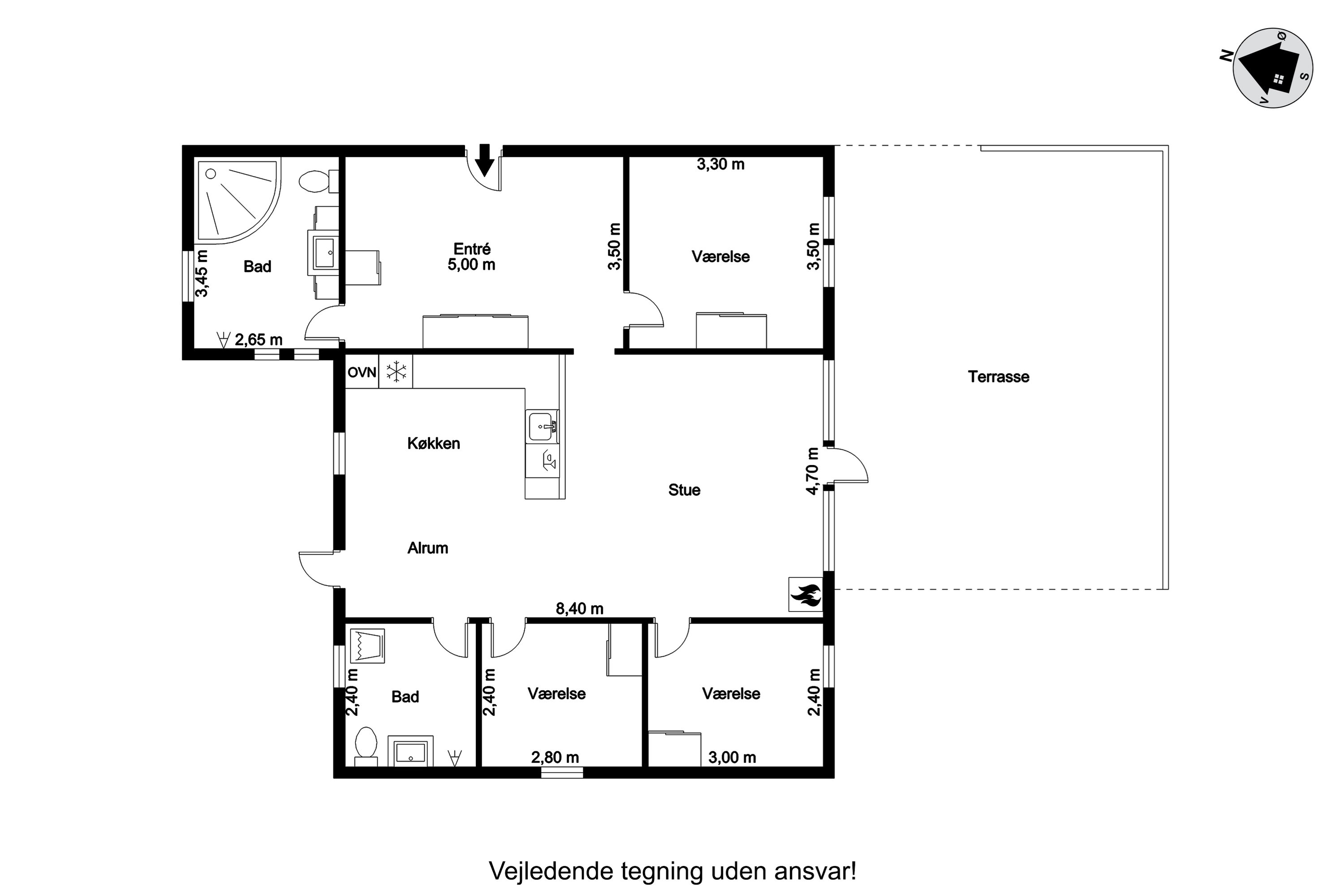 Plantegninger billede af Vestervang 1, Lønne, 6830 Nørre Nebel