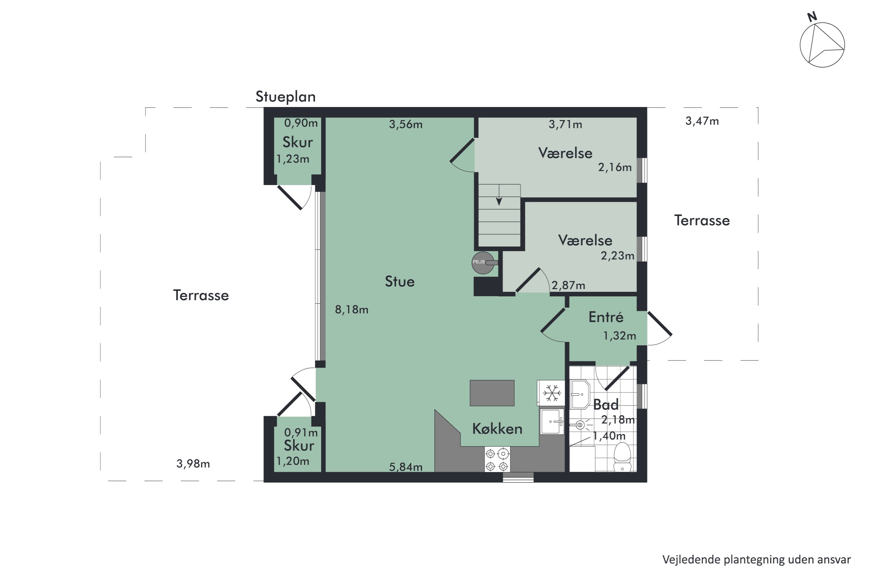 Plantegninger billede af Lyngvej 17, Sæbygård Feriecenter, 7870 Roslev