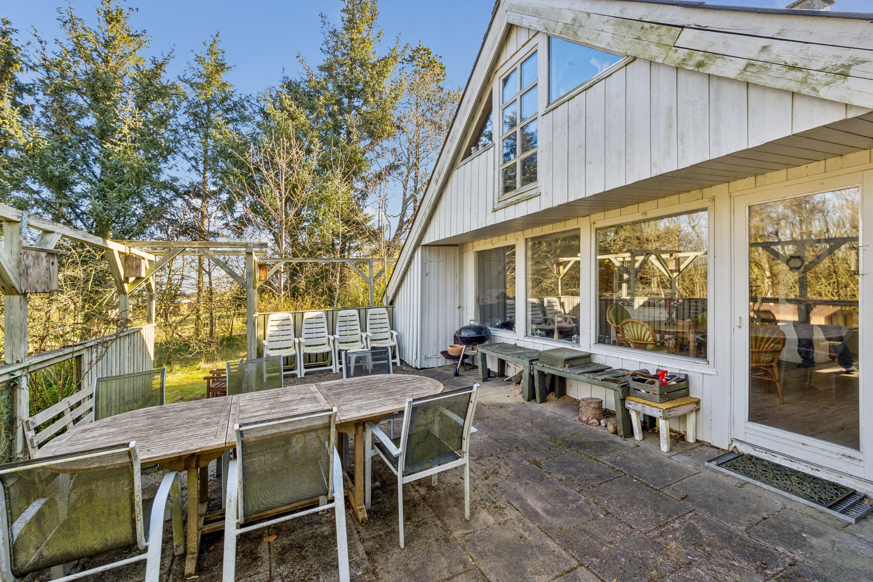 Fremhævet terrasse billede i fuldskærmstilstand. Billede af Lyngvej 17, Sæbygård Feriecenter, 7870 Roslev