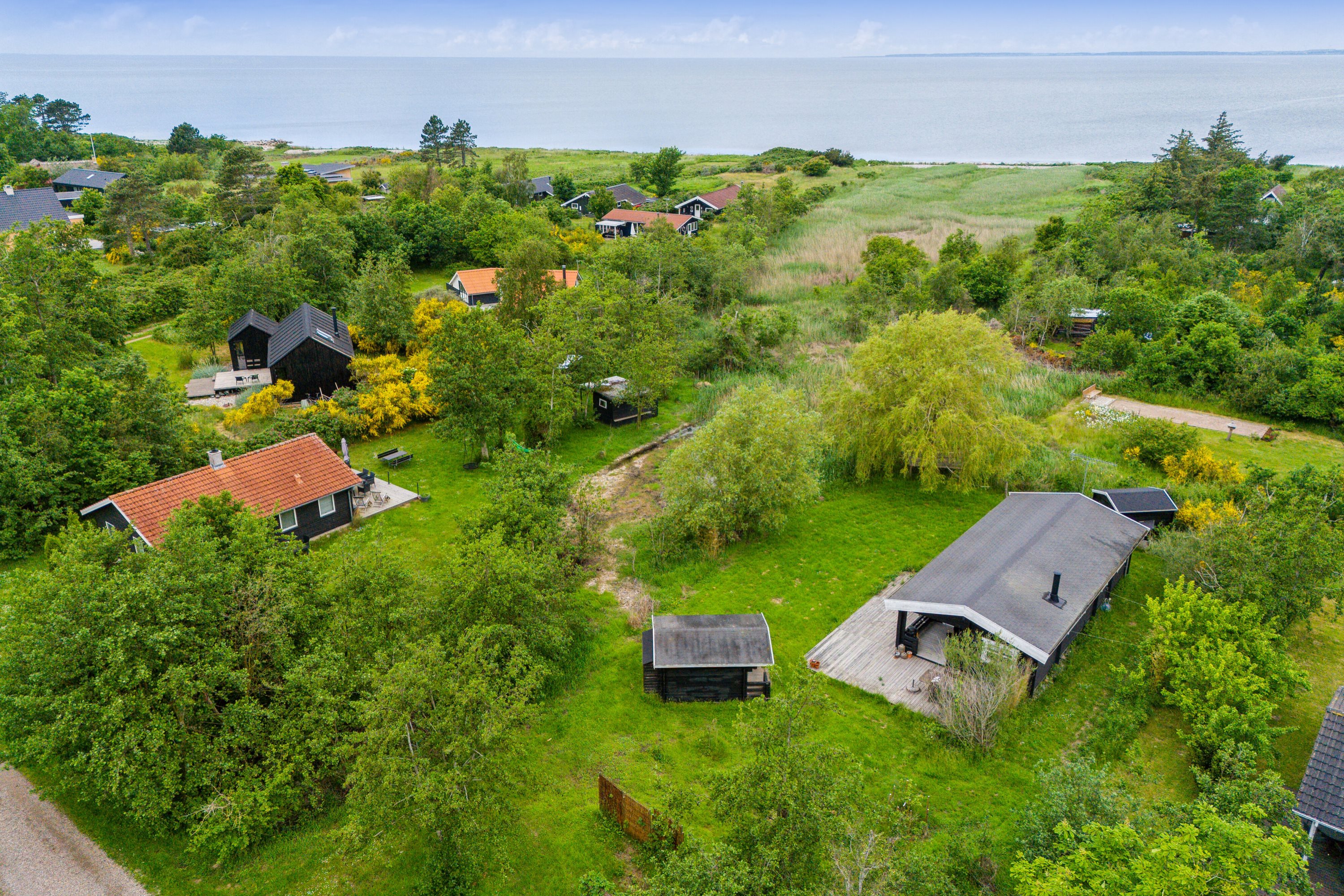 Fremhævet luftfoto billede i fuldskærmstilstand. Billede af Skovhusvej 39, Reersø Str, 4281 Gørlev