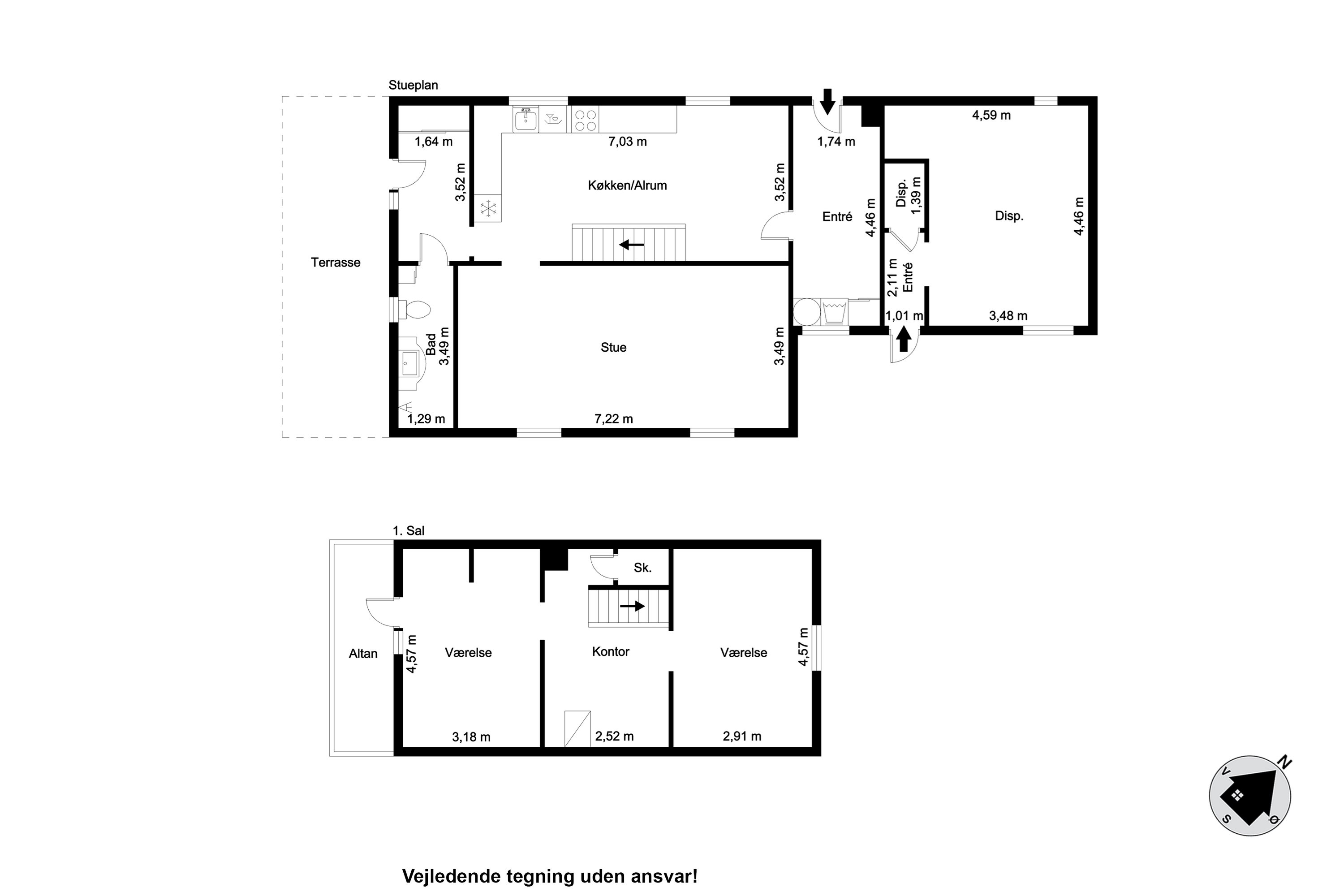 Plantegninger billede af Åglimt 1-3, Gerå, 9340 Asaa